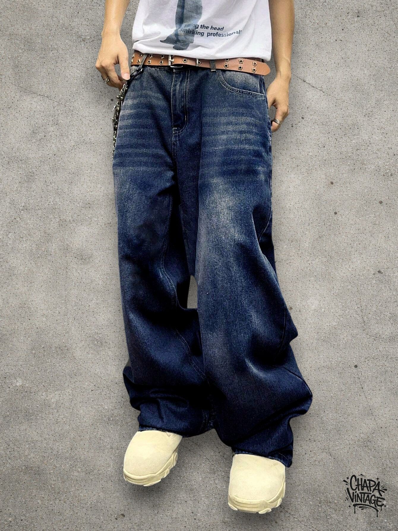 Vintage Baggy washed jeans Size US 32 / EU 48 - 2 Thumbnail