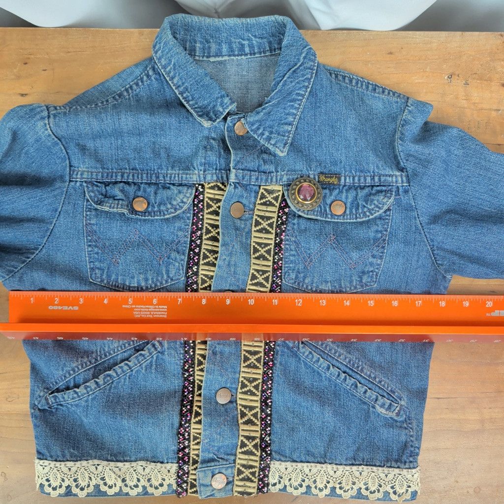 Wrangler Vintage Selvedge Denim Embellished Wrangler Jacket Size XS / US 0-2 / IT 36-38 - 6 Thumbnail