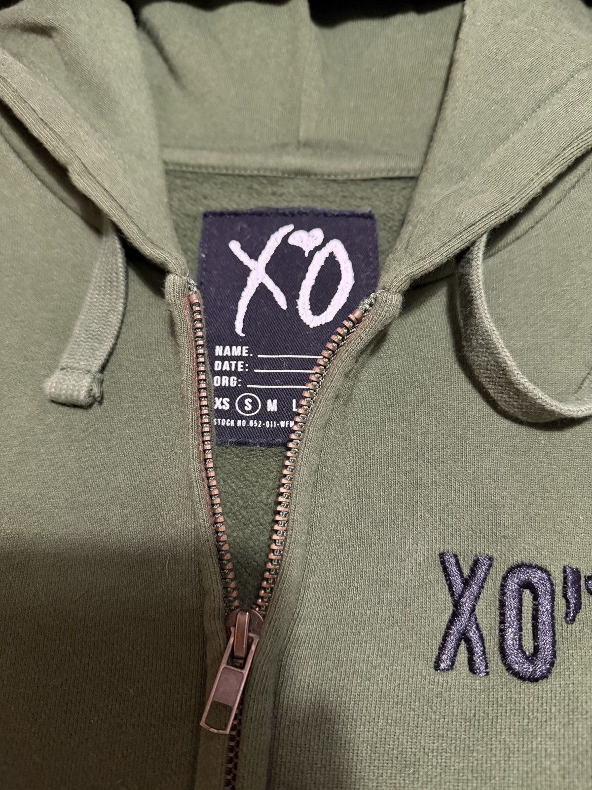 The Weeknd The Weeknd XO Green Zip Up Hoodie 2015 XOTWOD Embroidered Size US S / EU 44-46 / 1 - 4 Thumbnail