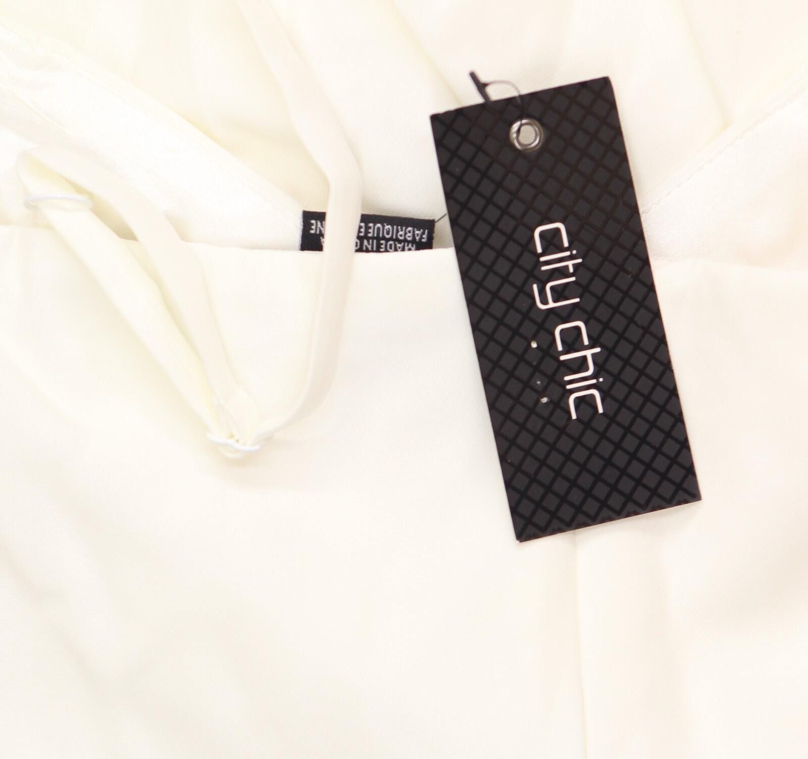 Other City Chic Plus Size Sassy V Wrap Dress 6575644 White 14w Size XL / US 12-14 / IT 48-50 - 3 Thumbnail