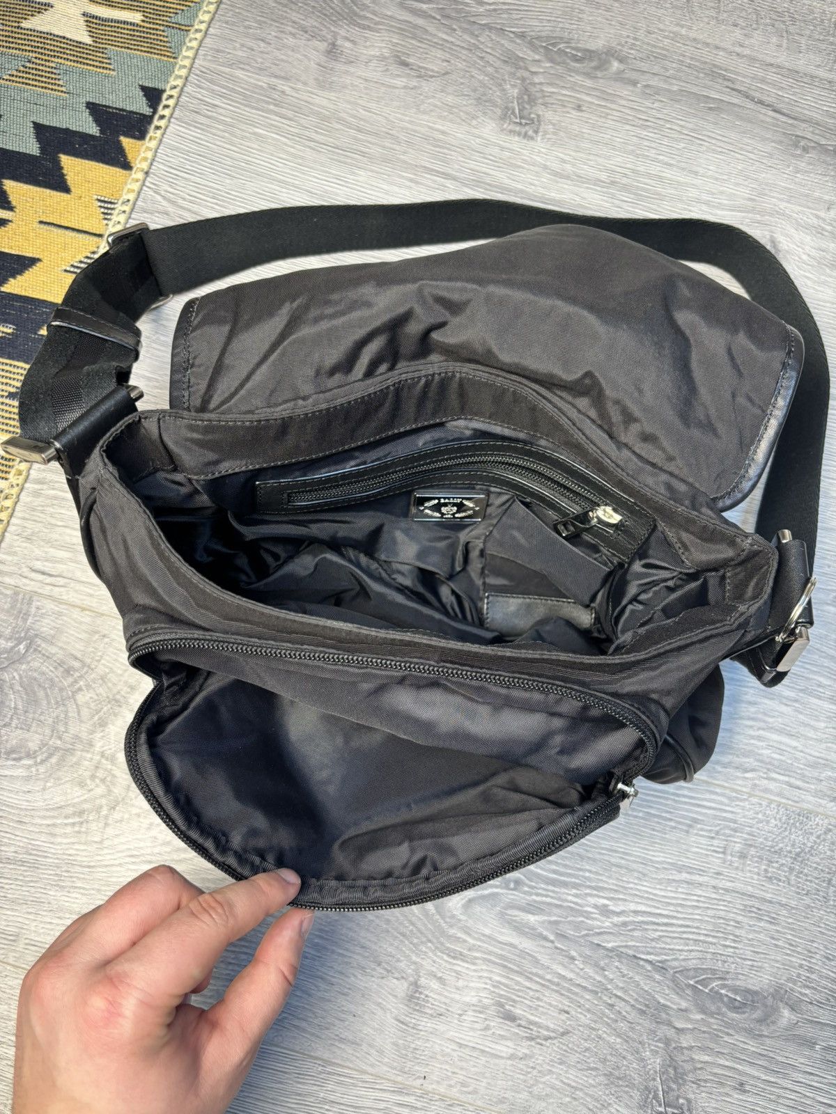 Bally Bally Luxury nylon leather shoulder bag black Size ONE SIZE - 14 Thumbnail