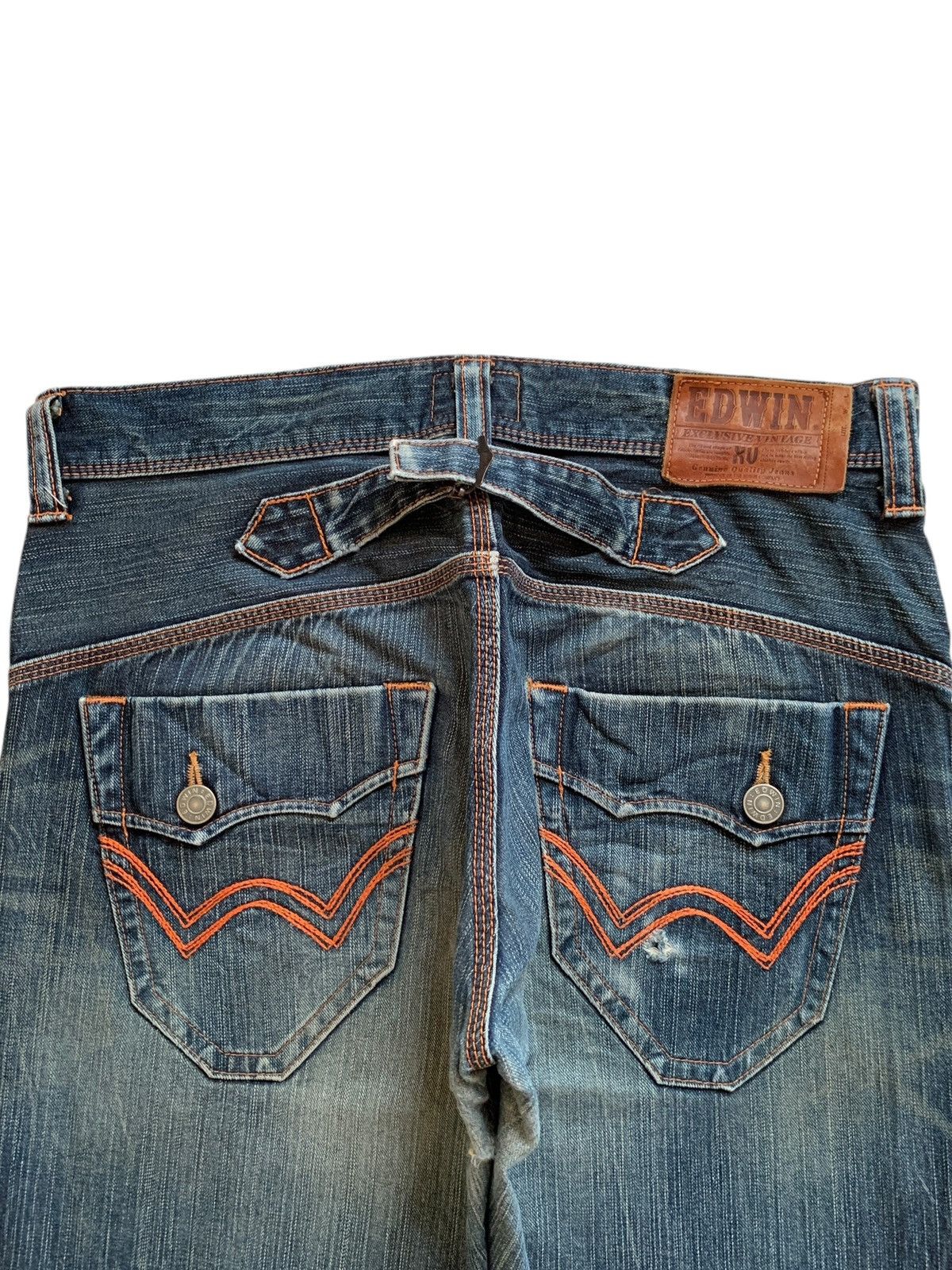 Edwin Exclusive Vintage Edwin Mud Wash Buckle Back Bootcut Jeans Size US 35 - 8 Thumbnail