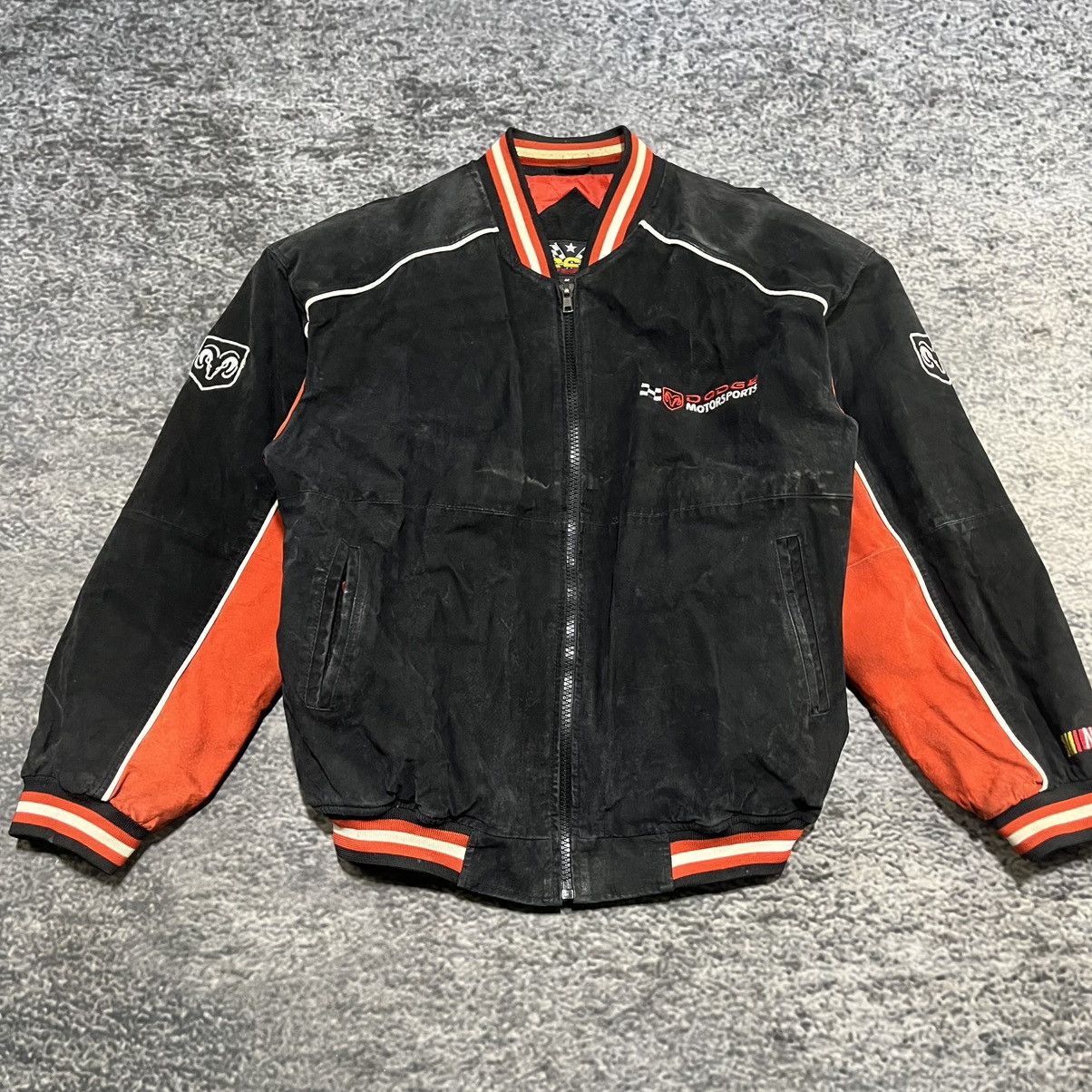 Vintage VINTAGE 90s DODGE MOTORSPORTS RACING SUEDE JACKET MEDIUM Size US M / EU 48-50 / 2 - 3 Thumbnail