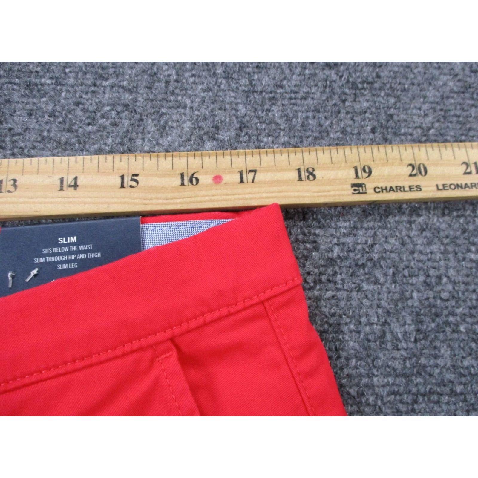 Tommy Hilfiger Tommy Hilfiger Pants Men 36 x 30 Red Slim Fit Stretch Straight Preppy Casual NEW Pants Regular 36 Red Straight Mens Size US 36 / EU 52 - 7 Thumbnail