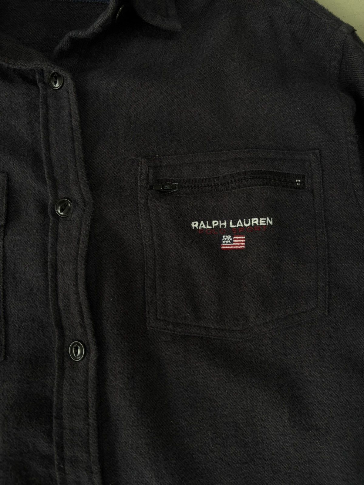 Japanese Brand × Polo Ralph Lauren × Vintage Vintage Polo Sport Ralph Lauren Flannel Black Impact 21 Size US M / EU 48-50 / 2 - 3 Thumbnail
