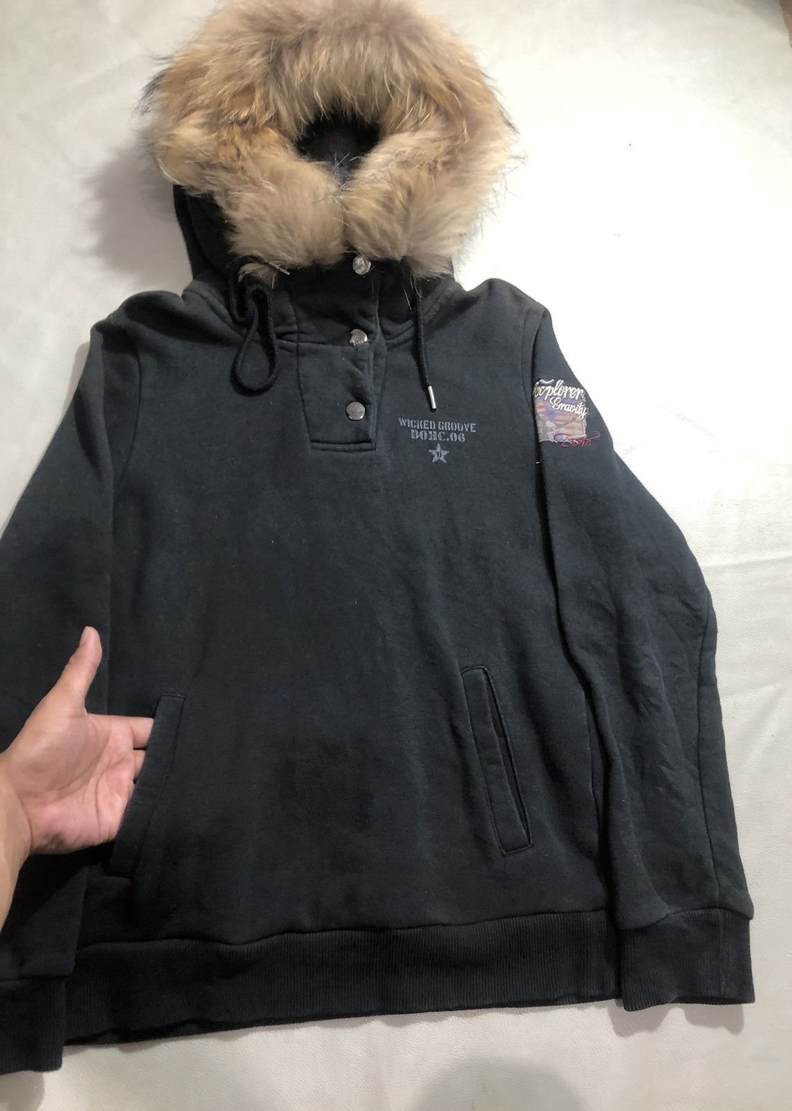 If Six Was Nine × Japanese Brand × Le Grande Bleu (L.G.B.) Japanese Gothic Fur Hoodie Zipp Ifsixwasnine LGB Style Size US S / EU 44-46 / 1 - 2 Thumbnail