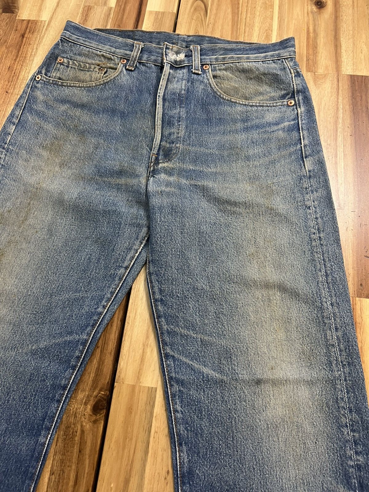 Levi's Vintage Levis 501XX Small E Distressed Denim Jeans Size US 32 / EU 48 - 3 Thumbnail