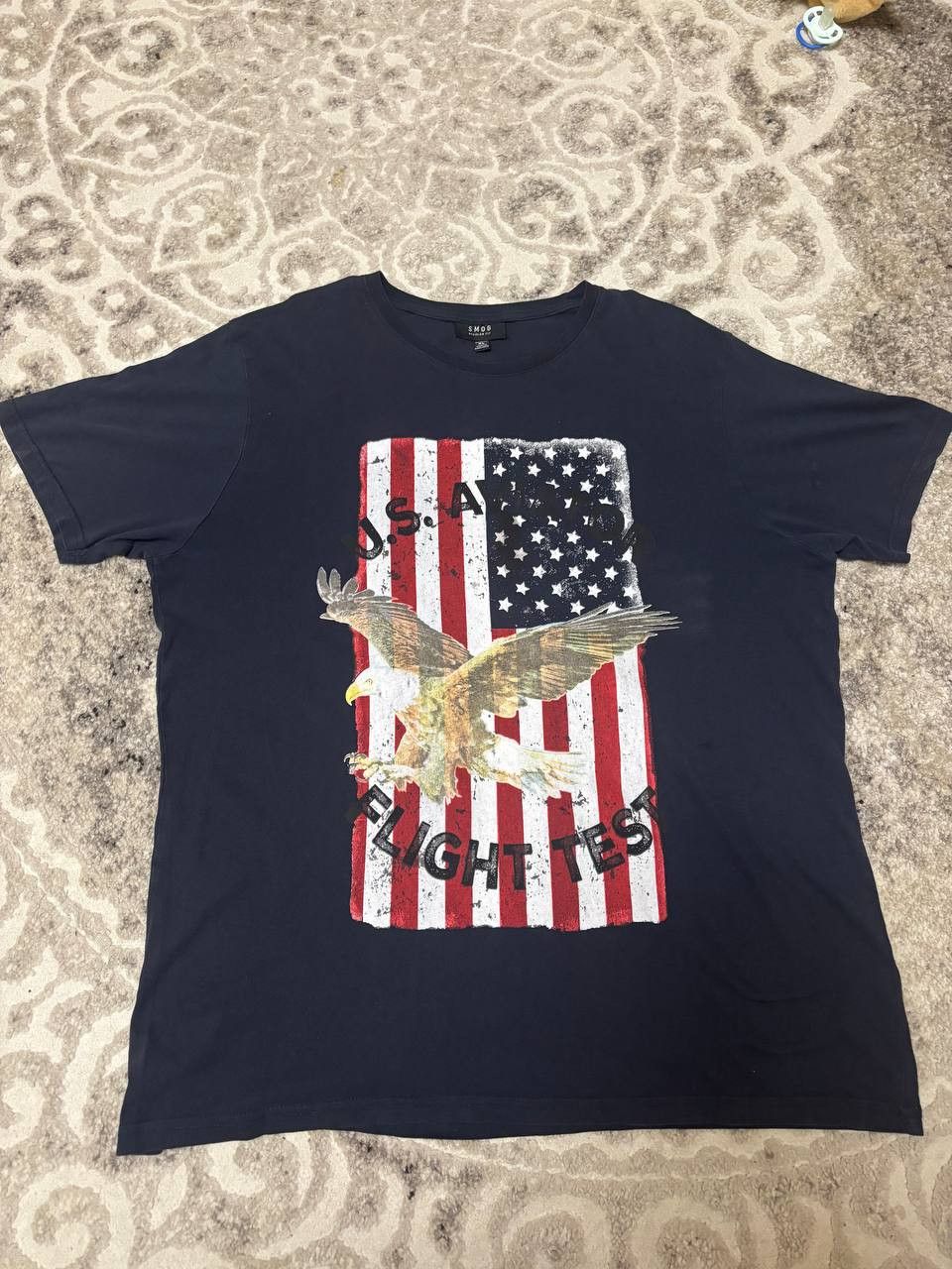 Vintage SMOG Men’s T-Shirt XL USA Flag Eagle Graphic Tee Size US XL / EU 56 / 4 - 7 Thumbnail