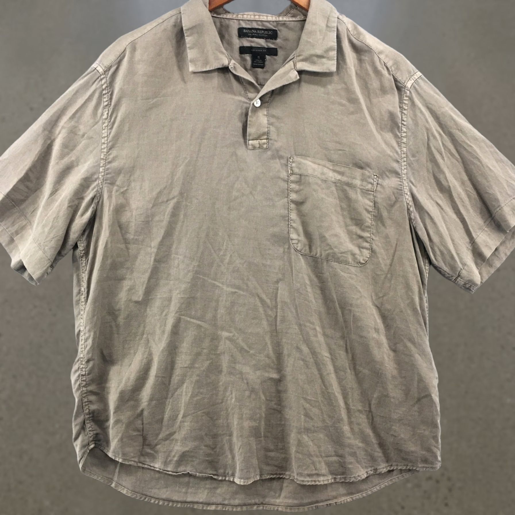 Banana Republic Banana Republic Polo Shirt Mens S Green Cotton Collared Short Sleeves Pocket Shirt Size US S / EU 44-46 / 1 - 1 Thumbnail