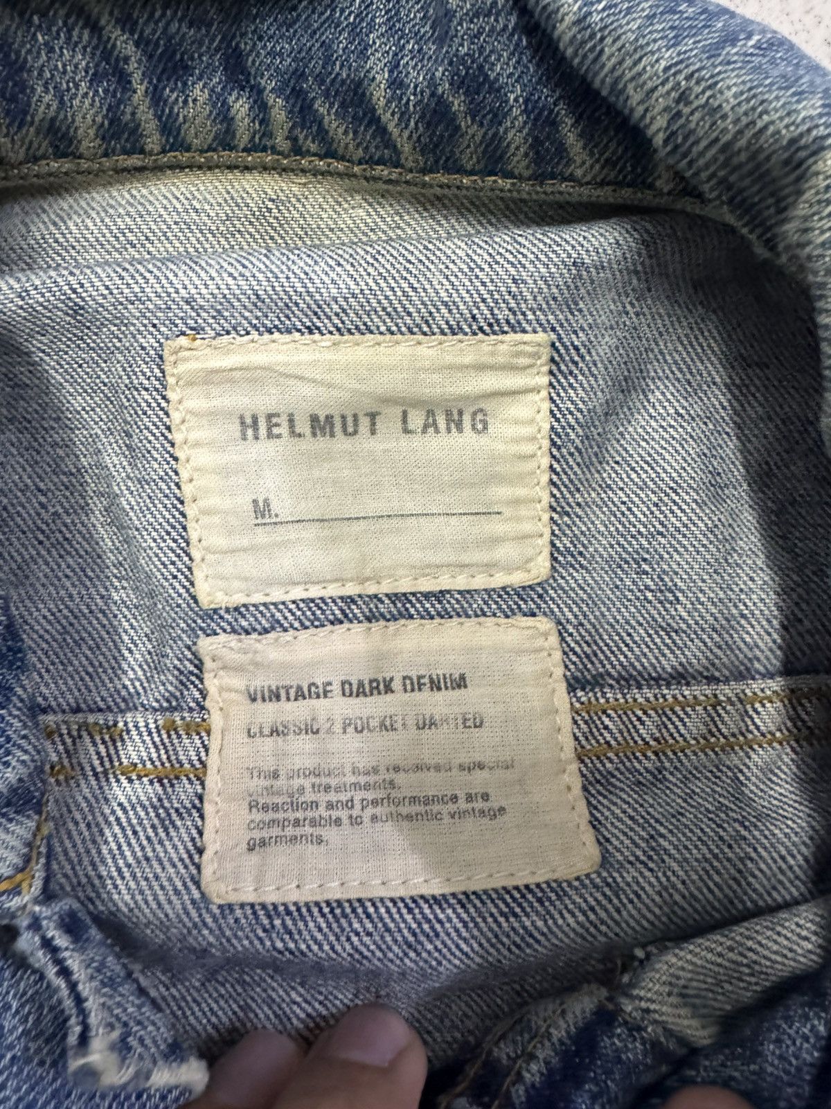 Helmut Lang DISTRESSED 1999 HELMUT LANG CLASSIC 2 POCKETS DENIM JACKET Size M / US 6-8 / IT 42-44 - 3 Thumbnail