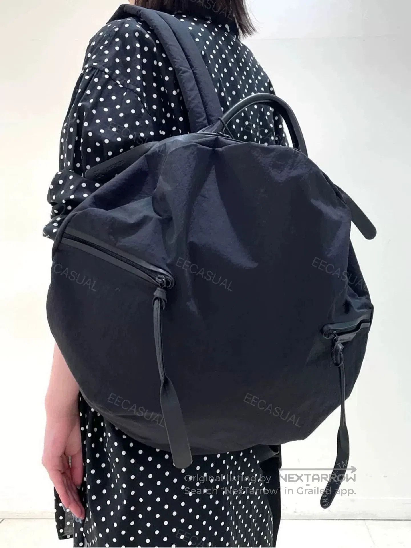 Y's Y's Moselle Echo Black Round Backpack. Size ONE SIZE - 7 Thumbnail