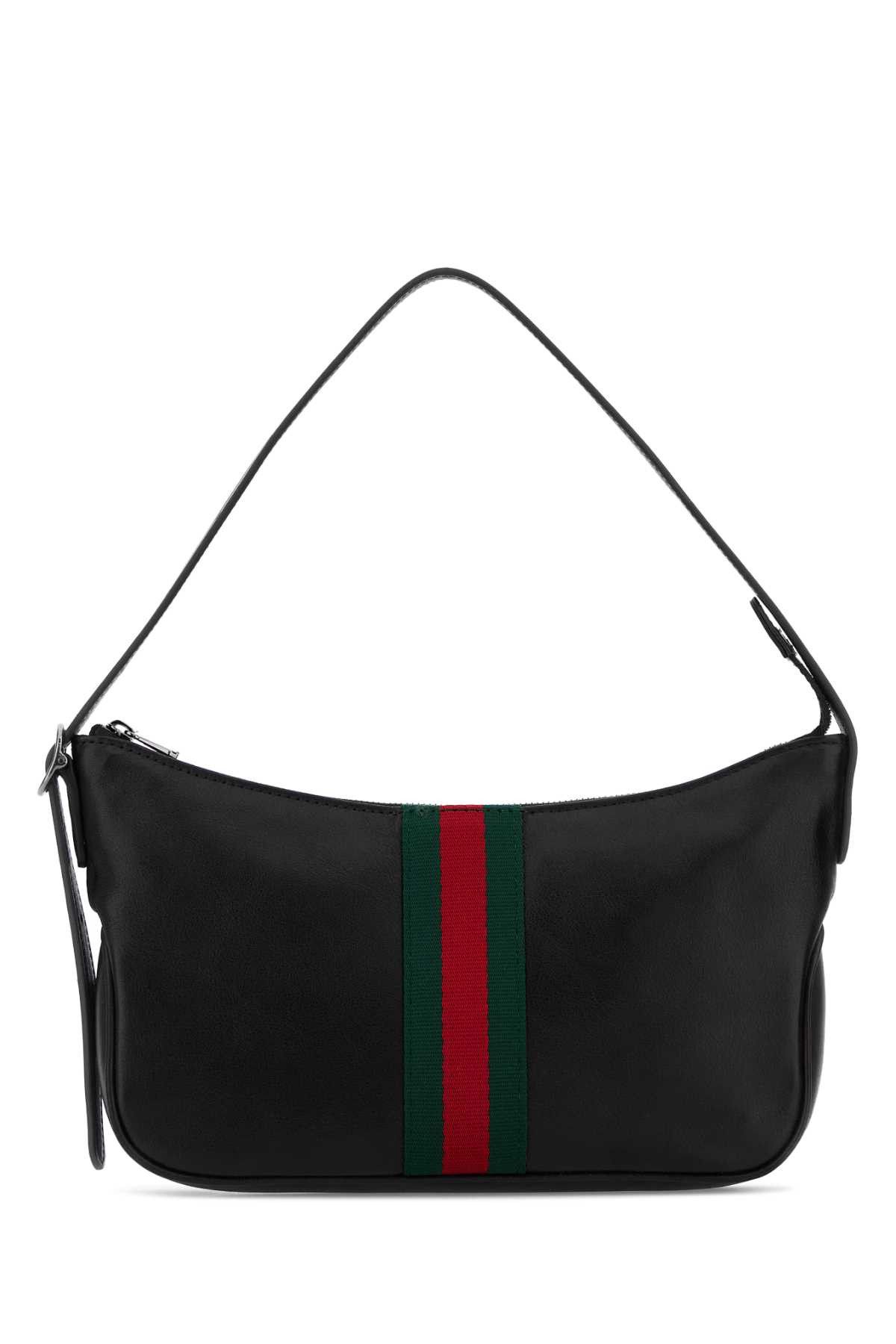 Gucci Black Leather Small Lunetta Crossbody Bag Size ONE SIZE - 1 Thumbnail