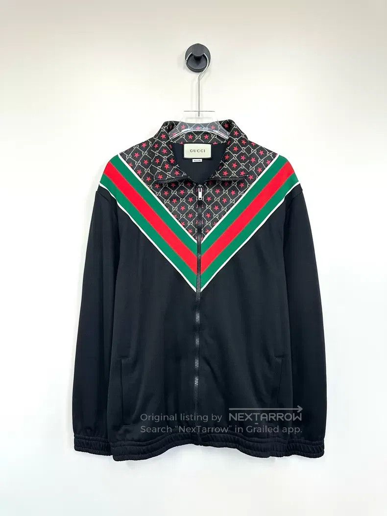 Gucci Gucci Black stitching star double G stripe zipper jacket Size US M / EU 48-50 / 2 - 1 Thumbnail