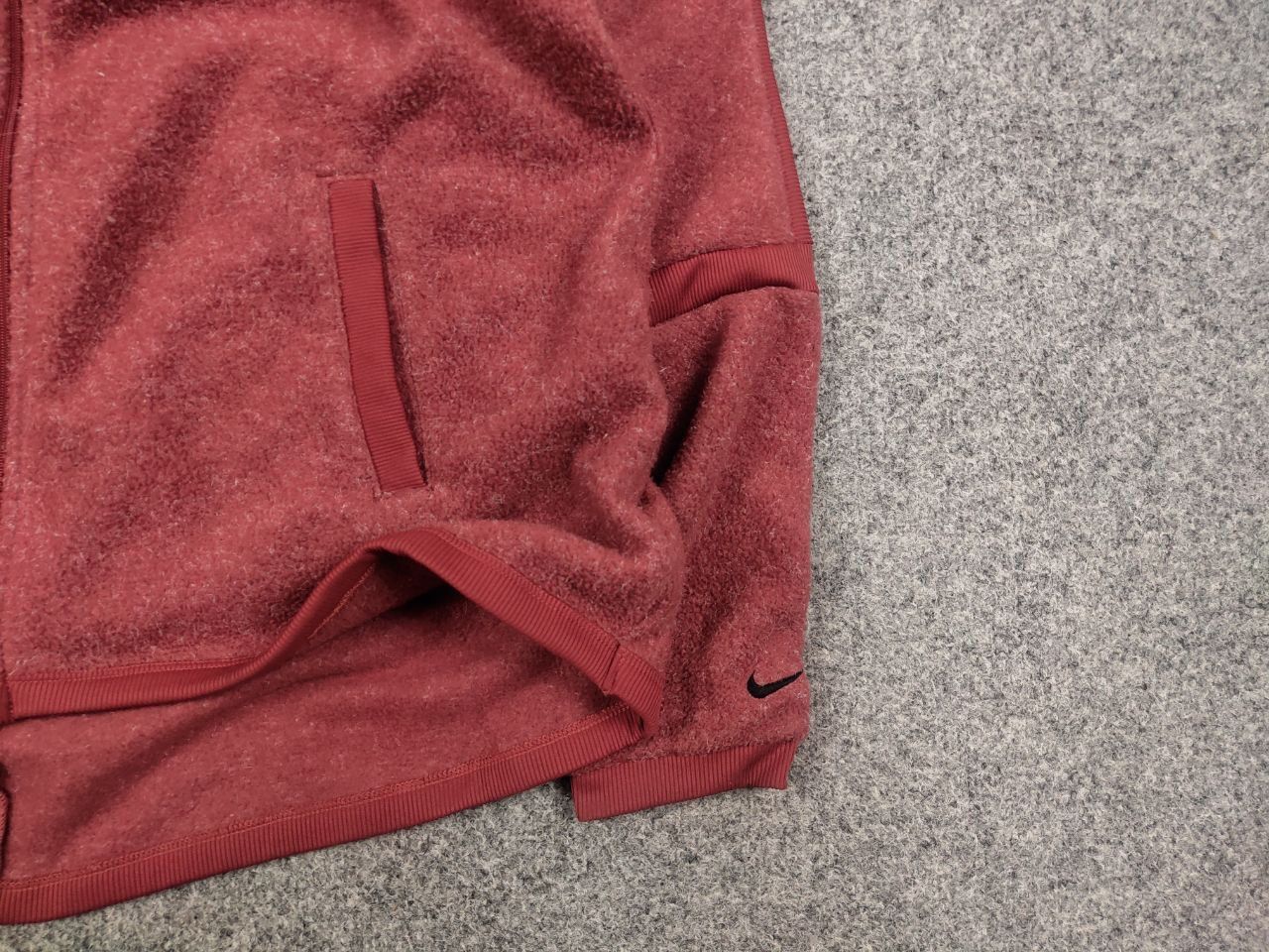 Nike Nike Fleece womens oversized zip-up burgundy Hoodie Size L / US 10 / IT 46 - 10 Thumbnail