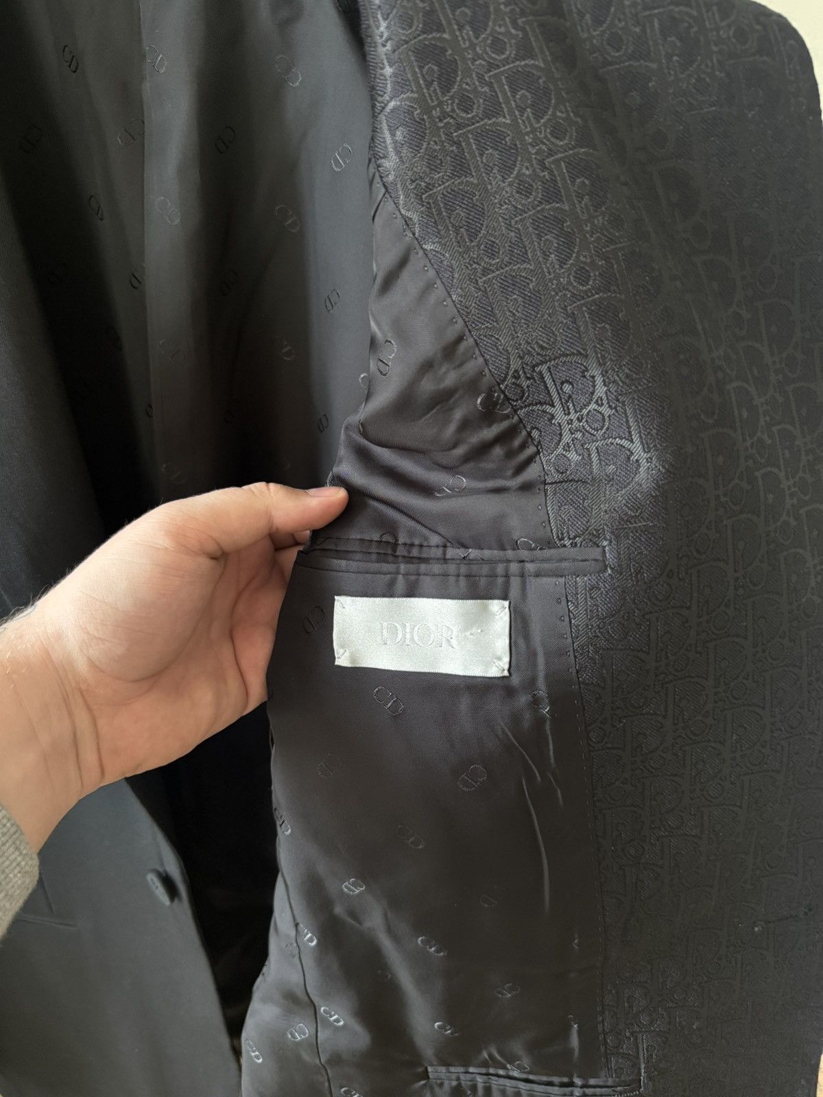 Dior DIOR OBLIQUE SUIT BLACK VIRIGIN WOOL & SILK INTERIOR Size 48L - 20 Thumbnail