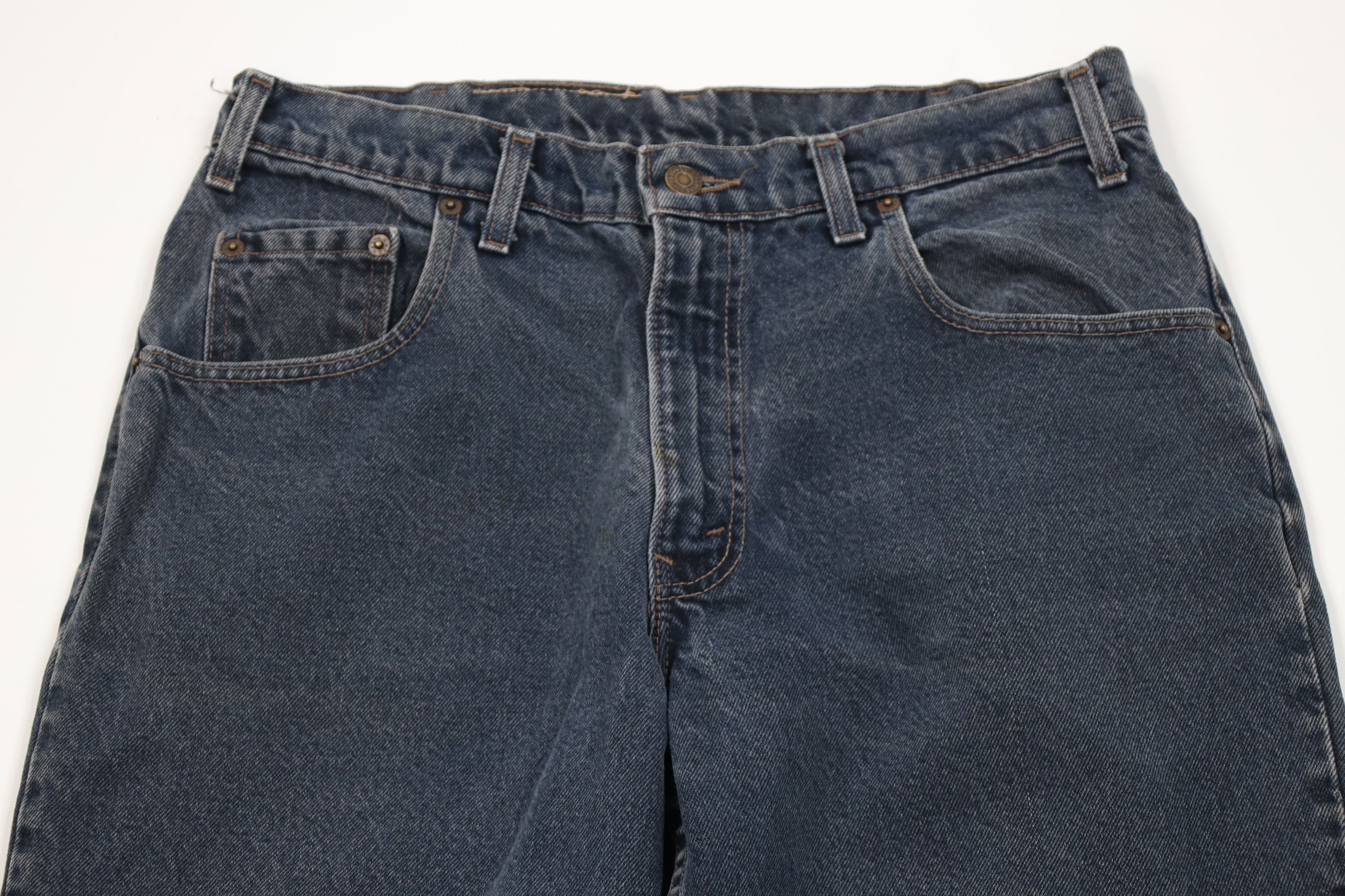 Levi's Vintage 80s 90s Levis 545 Loose Denim Jeans Dark Blue USA Size US 33 - 2 Thumbnail