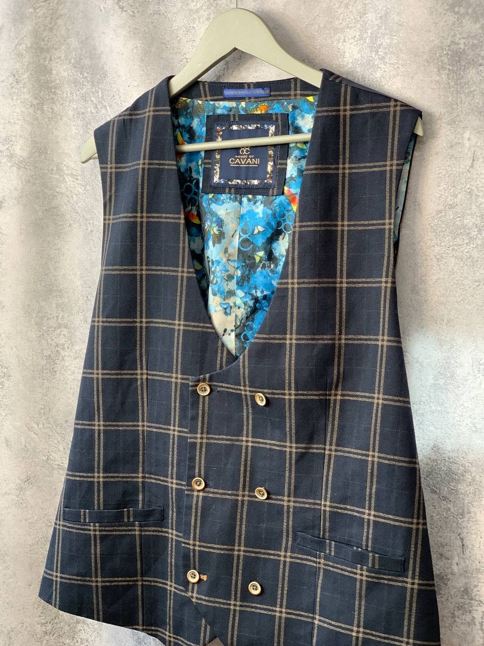 Designer House of Cavani Vest + Pants Suit Size 48R - 6 Thumbnail
