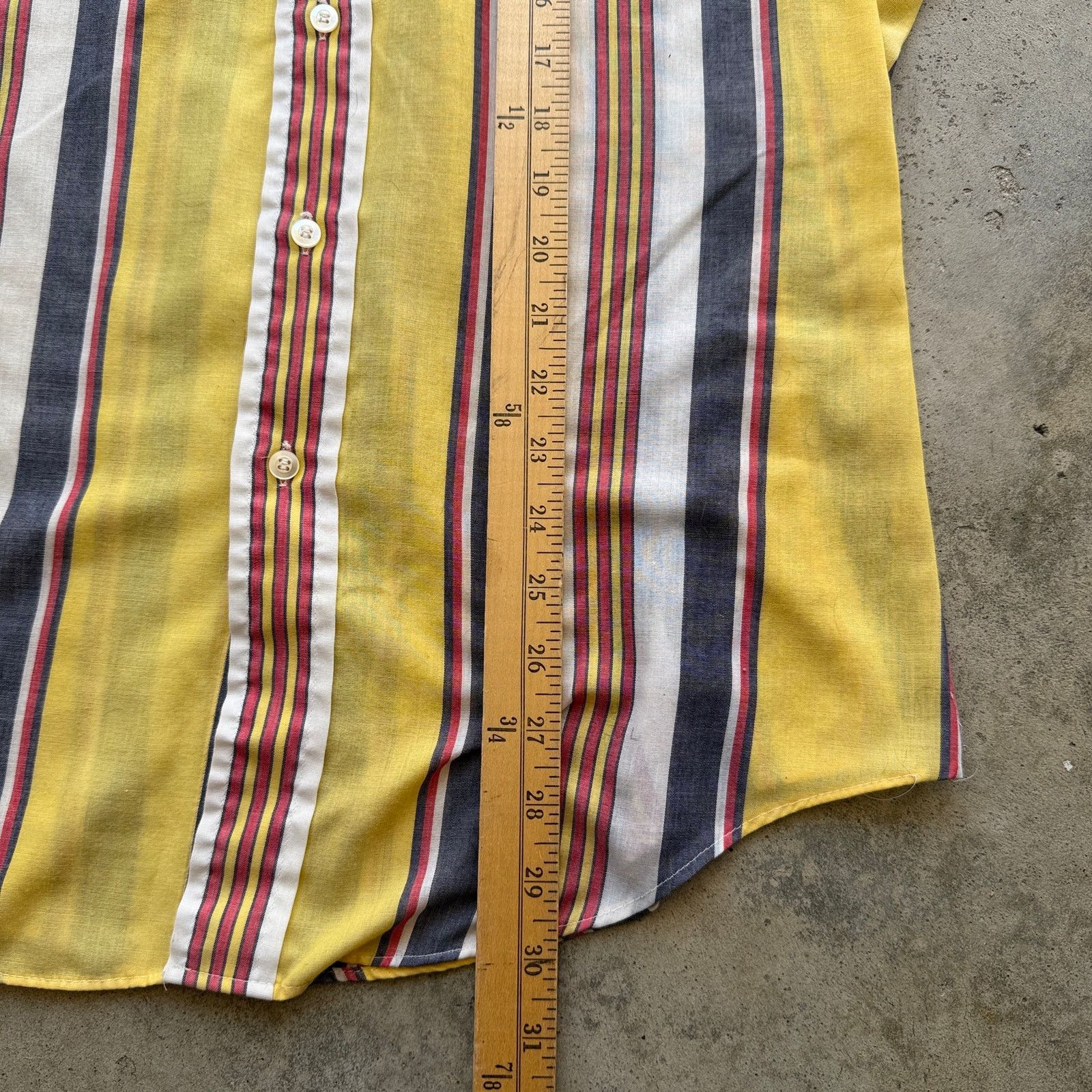 Other Vintage 70s BVD XKÉ Striped Dagger Collar button Shirt Size US L / EU 52-54 / 3 - 8 Thumbnail