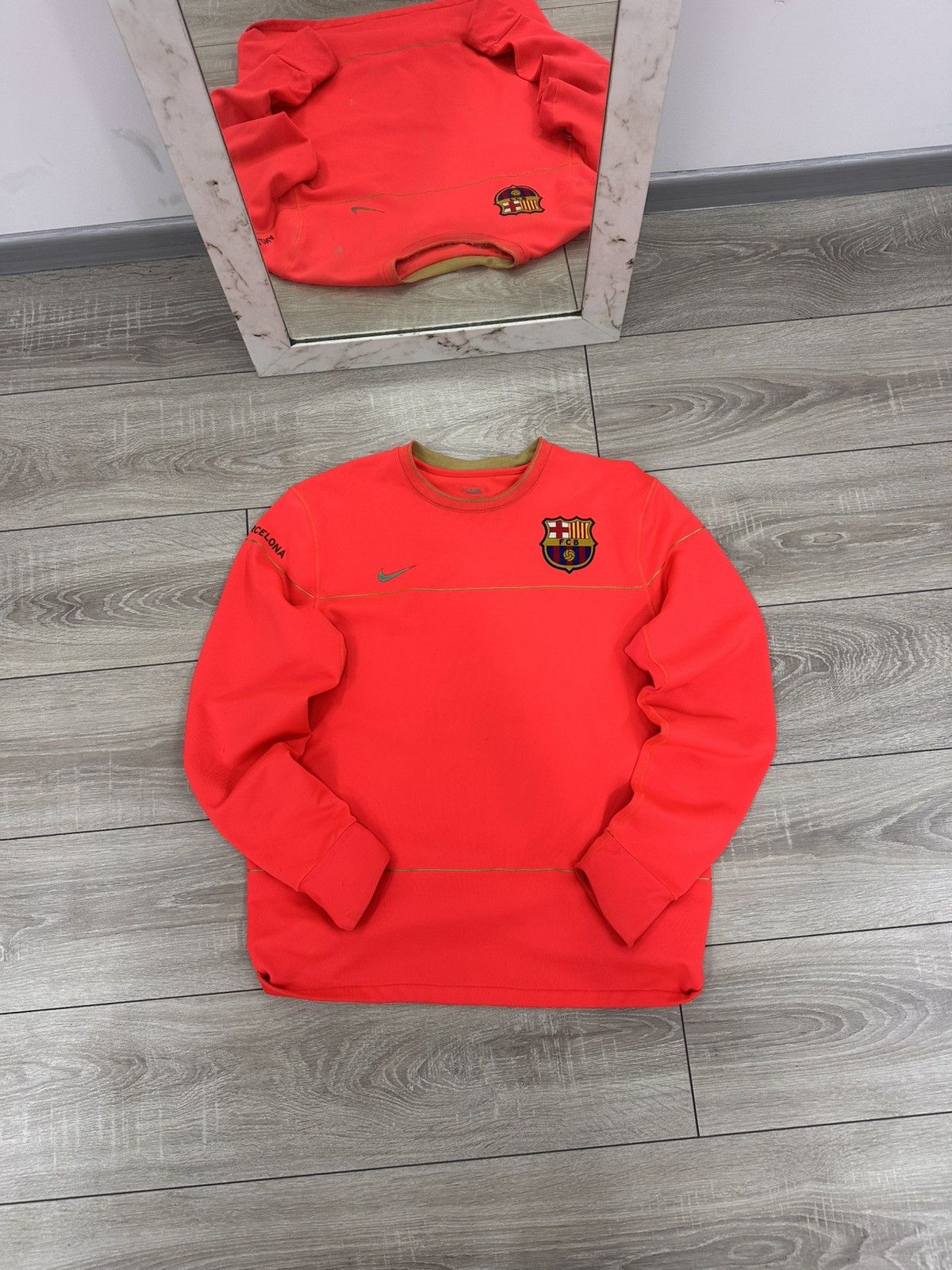 Nike Nike Barcelona Vintage Soccer Longsleeve Blokecore Drill Size US L / EU 52-54 / 3 - 5 Thumbnail
