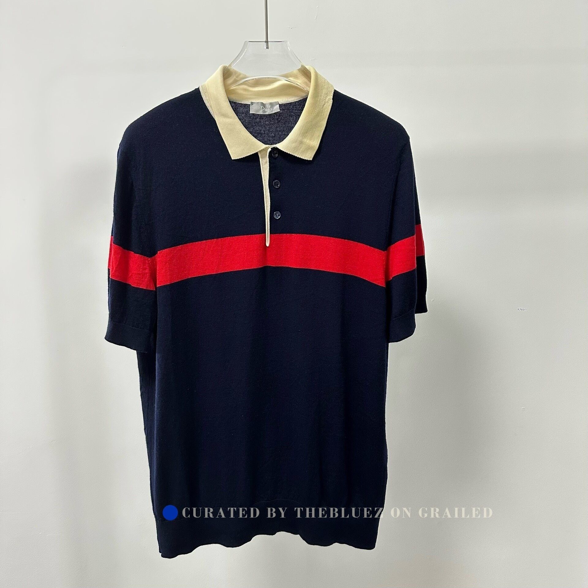 Dior Dior Colorblock Wool Short-Sleeve Polo Size US L / EU 52-54 / 3 - 1 Thumbnail