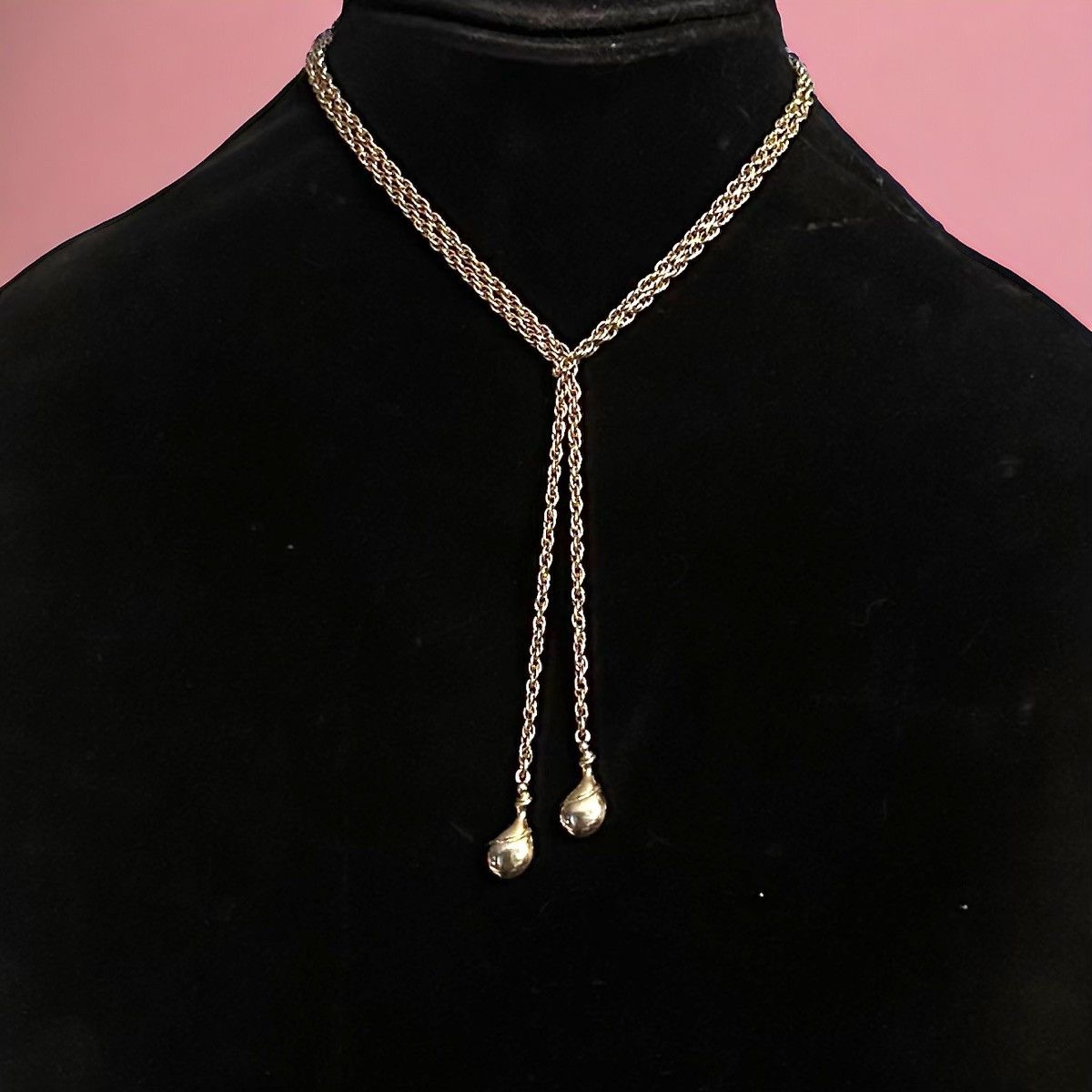 Vintage Vintage gold tone rope chain lariat necklace Size ONE SIZE - 2 Thumbnail