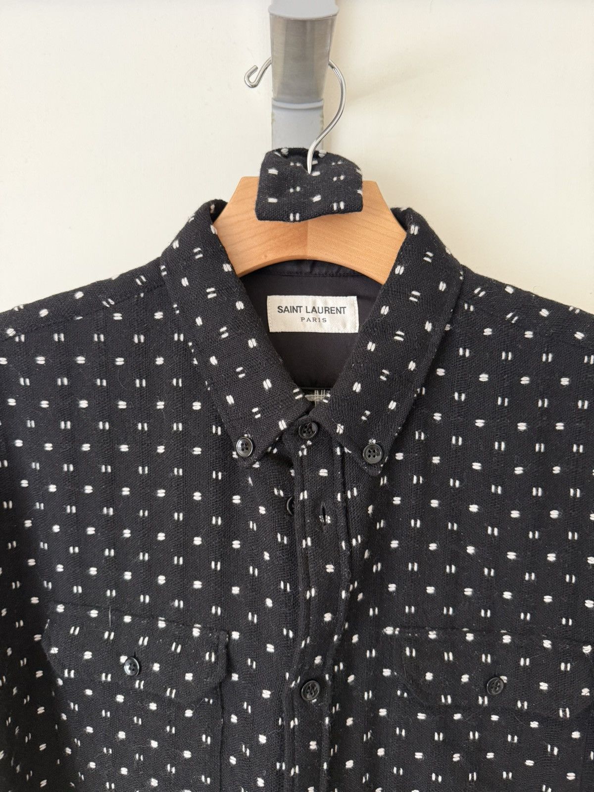 Saint Laurent Paris Saint Laurent Surchemise Wool Blend Shirt. 40 Size US M / EU 48-50 / 2 - 2 Thumbnail