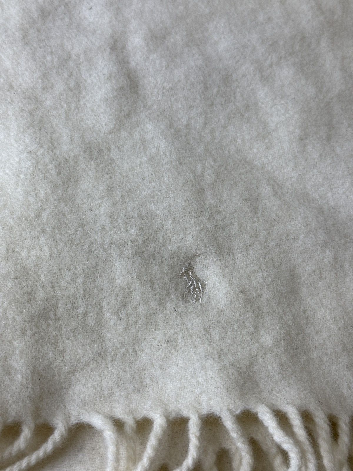 Polo Ralph Lauren Vintage Polo Ralph Lauren Wool Scarf Muffer white beige Size ONE SIZE - 5 Thumbnail