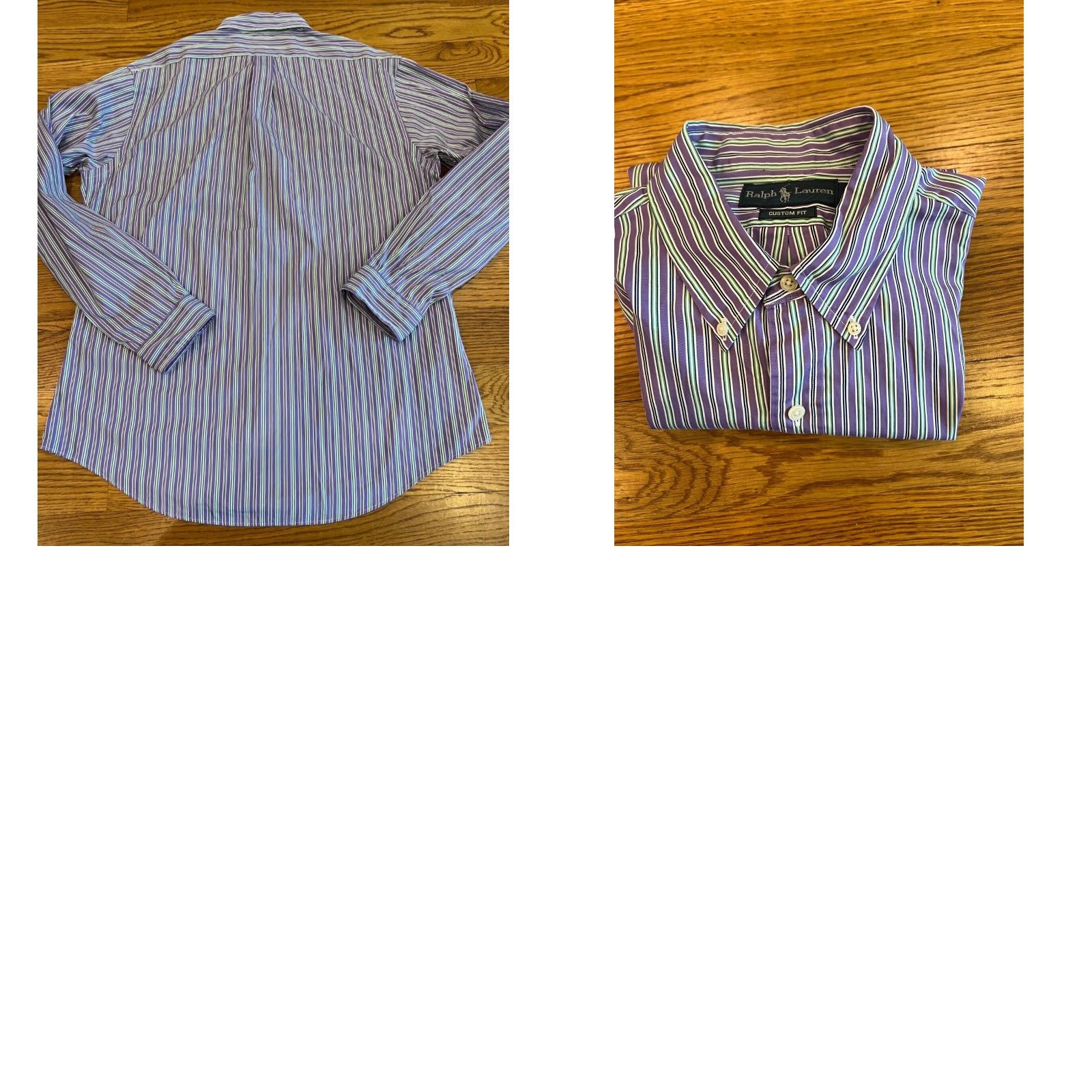 Ralph Lauren Ralph Lauren Men's Large Purple Striped Dress Shirt Long Sleeve Button-Down Collared Logo Elegant Classic Size US L / EU 52-54 / 3 - 8 Thumbnail