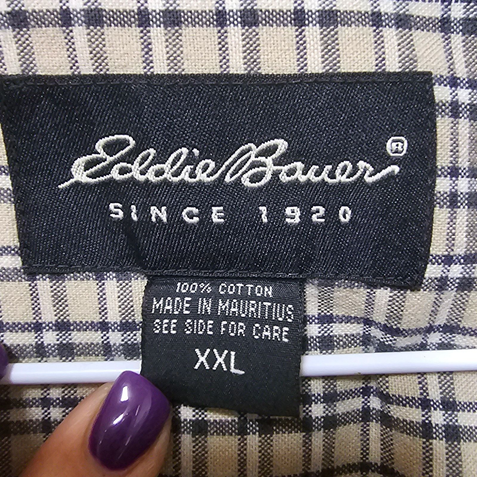 Eddie Bauer Mens Eddie Bauer Checked Button Up 100% Cotton Shirt SZ XXL Size US XXL / EU 58 / 5 - 3 Thumbnail