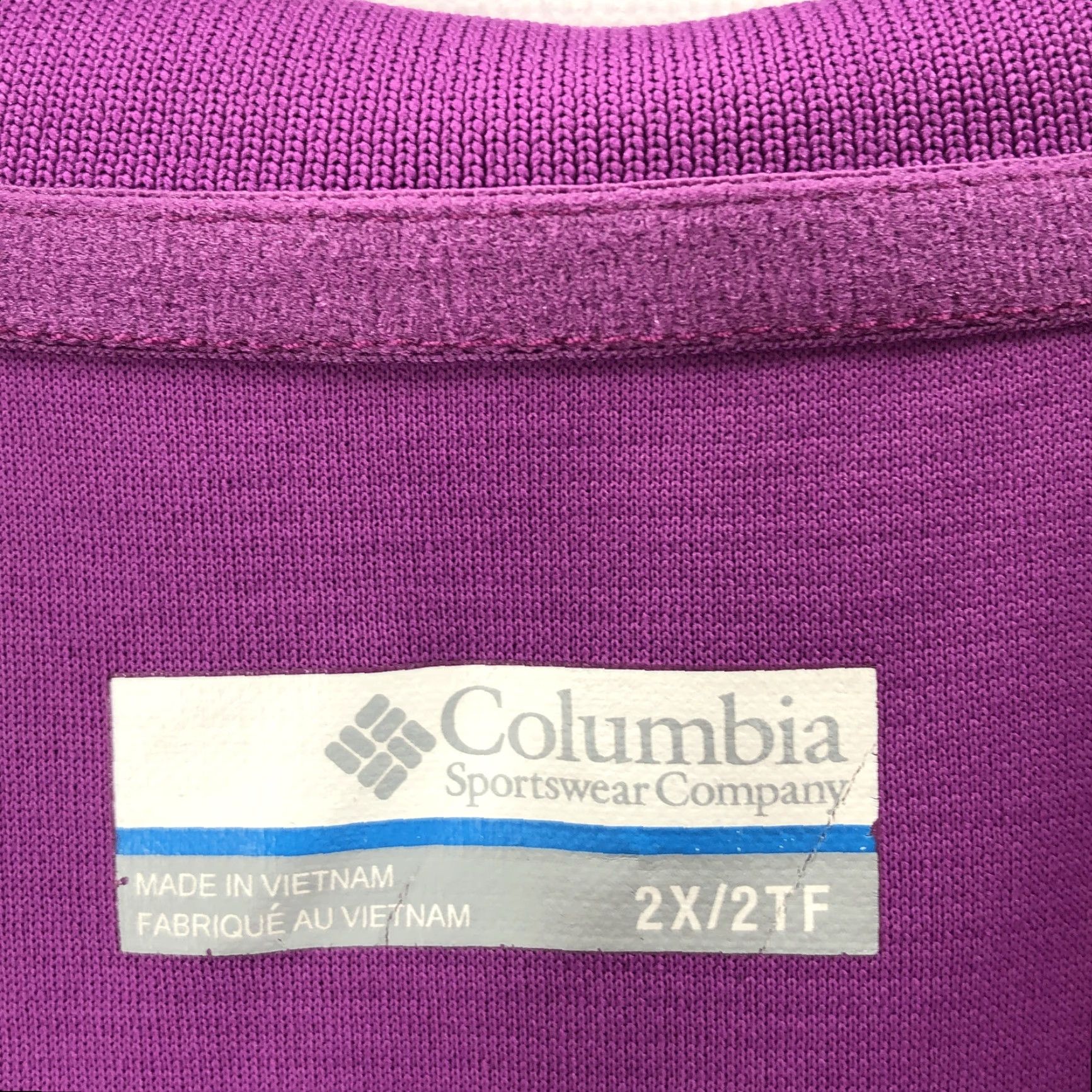 Vintage Columbia Polo Shirt Men Golf Short Sleeve Purple 2X Adult Regular Size Breathing Collared Shirt All Season Sports Tee Mens Size US XXL / EU 58 / 5 - 4 Thumbnail