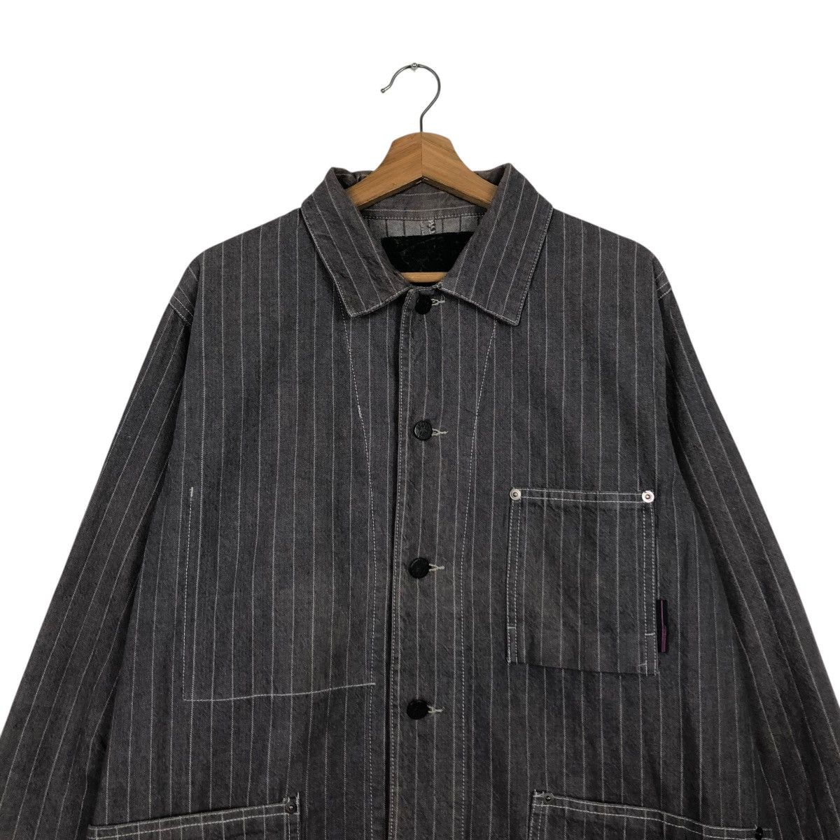 Japanese Brand 🔥VINTAGE HICKORY CHORE JACKET BREATH STRIPED ISSEY MIYAKE Size US M / EU 48-50 / 2 - 5 Thumbnail