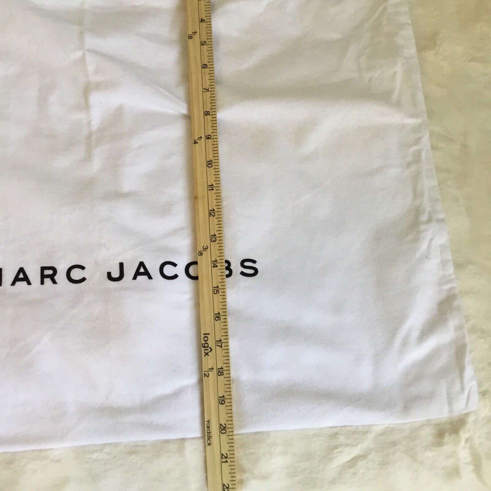 Marc Jacobs Marc Jacobs Dust Bag Tote Bag Large White Cotton Logo Size ONE SIZE - 6 Thumbnail