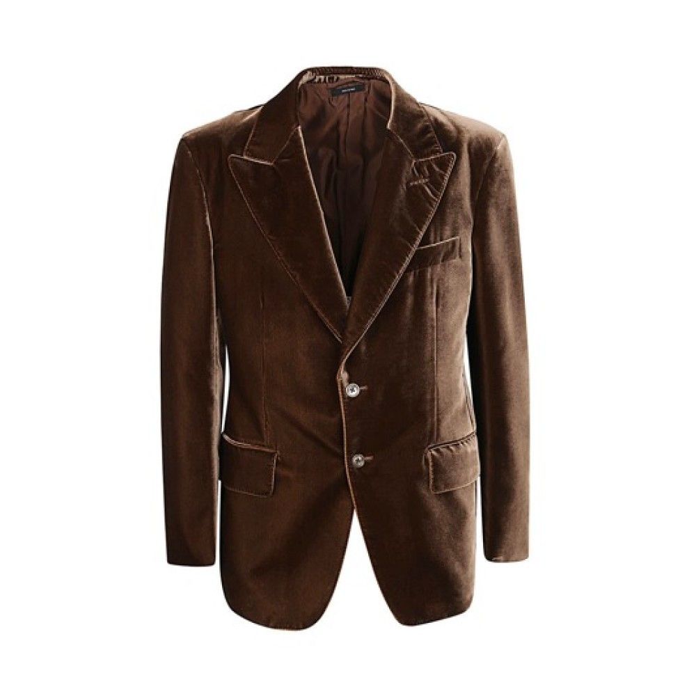 Tom Ford o1loc1c1024 11DB40 Copper Velvet Jacket in Brown Size US S / EU 44-46 / 1 - 1 Thumbnail