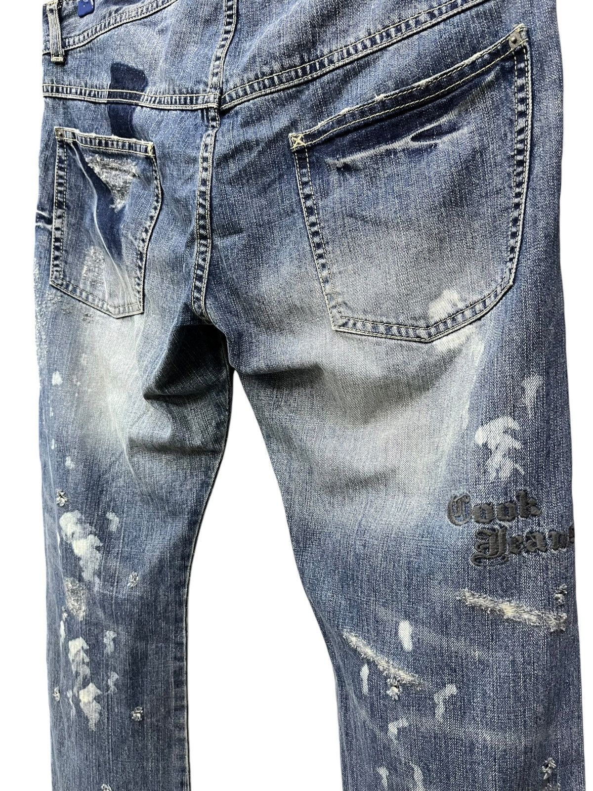 Cook Jeans Cook Jeans Fleur De Lis Grunge Distressed ERD Denim Size US 36 / EU 52 - 6 Thumbnail