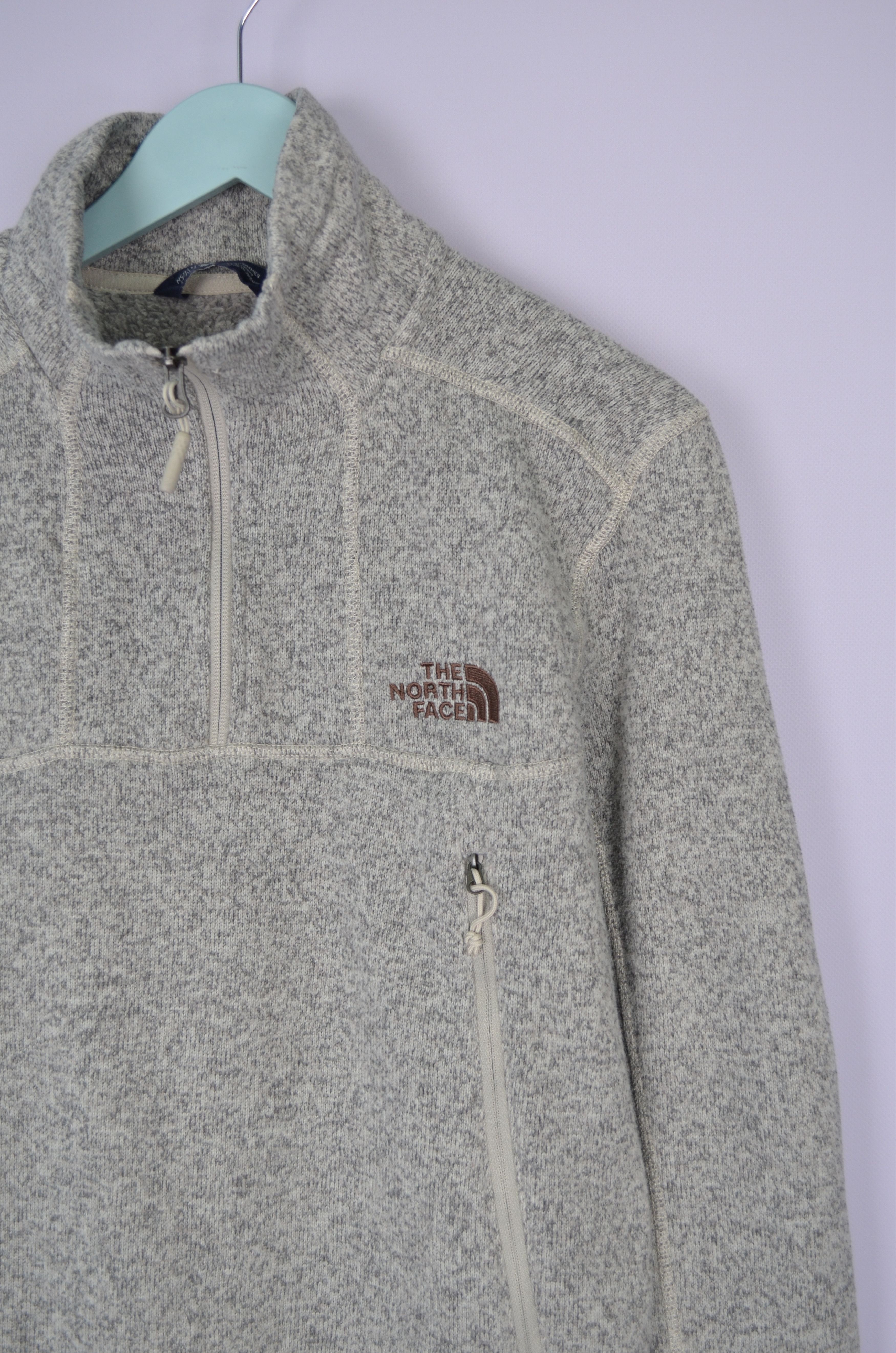 The North Face The North Face Beige Gray 1/4 Zip Pullover Fleece Sweater S Size US M / EU 48-50 / 2 - 3 Thumbnail