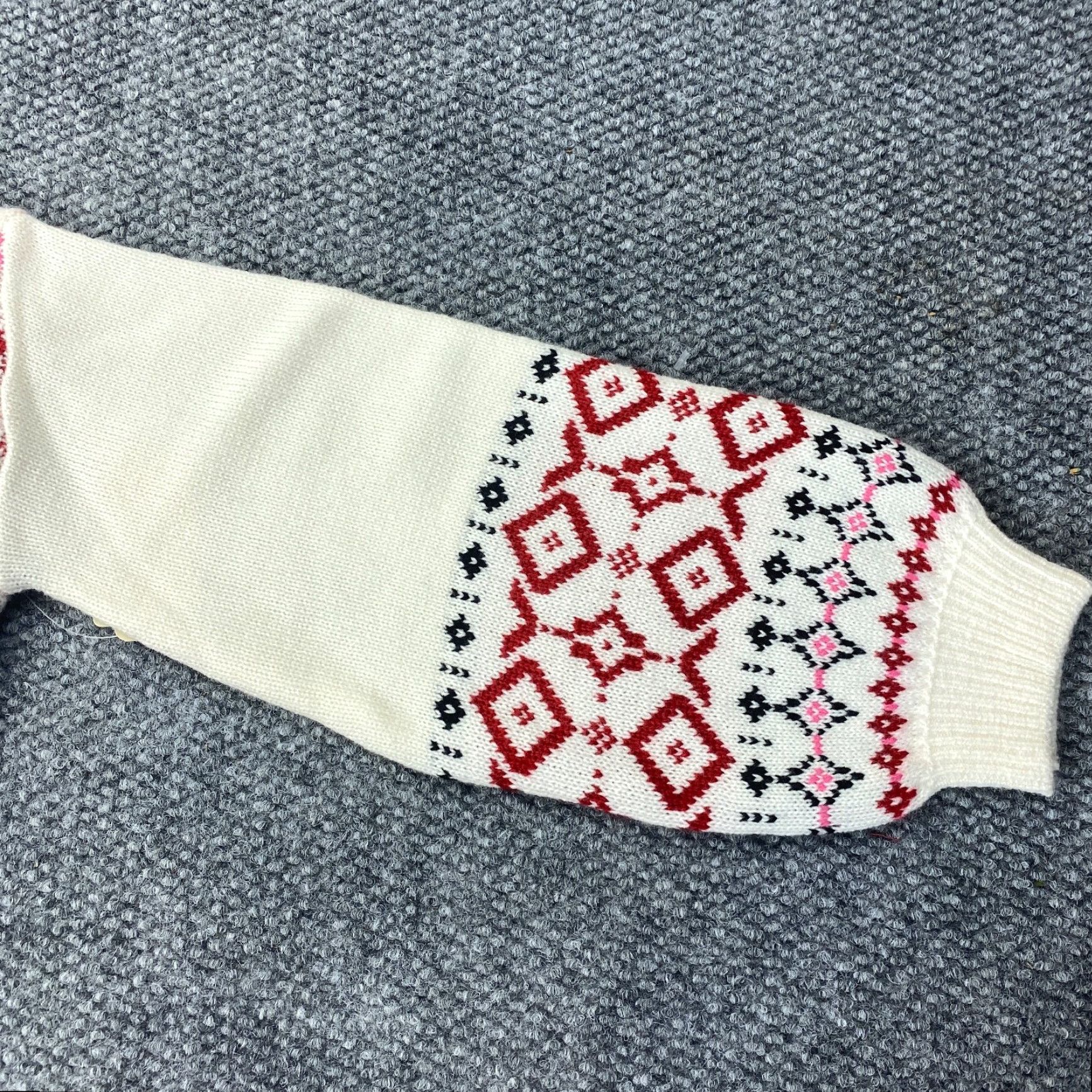 Vintage St Johns Bay Womens Sweater XS Ivory Snowflake Christmas Holiday Balloon Sleeve Pullover Size XS / US 0-2 / IT 36-38 - 6 Thumbnail