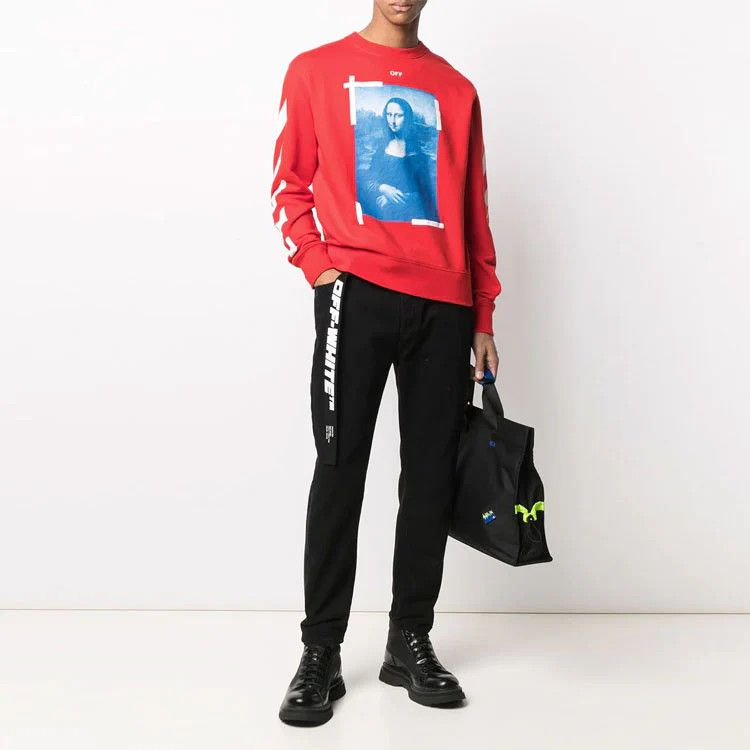 Off-White Red Mona Lisa Arrows Sweatshirt Size US M / EU 48-50 / 2 - 3 Thumbnail