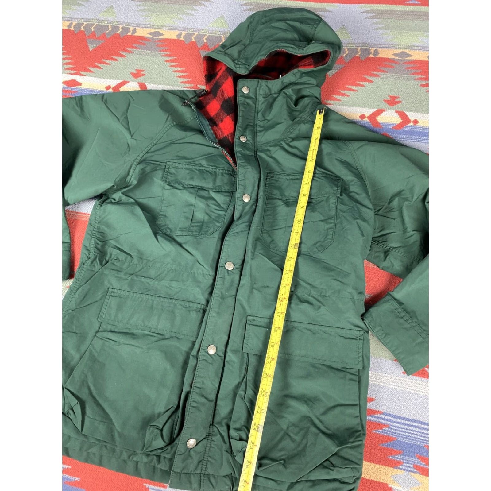 Vintage VINTAGE LL Bean Vintahe Baxter State Parka Green Red Black Wool Plaid Lined sz L 90s Mens Jacket Size US L / EU 52-54 / 3 - 4 Thumbnail
