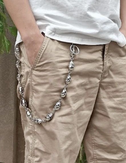 Vintage Retro Goth Skull Pants Chain Size ONE SIZE - 3 Thumbnail