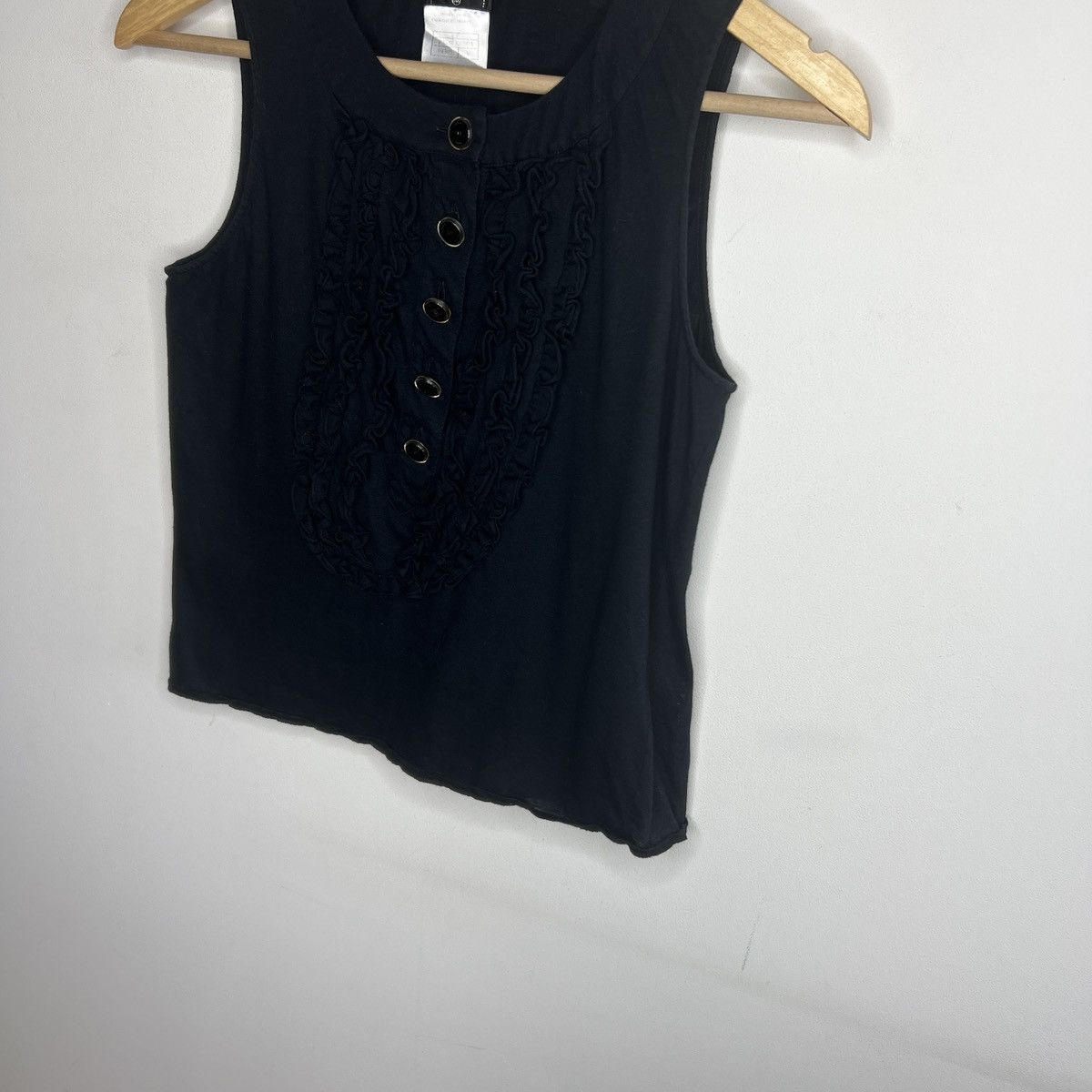 Chanel Chanel Cotton Black Blouse Top Vintage Classic Luxury Size XS / US 0-2 / IT 36-38 - 2 Thumbnail
