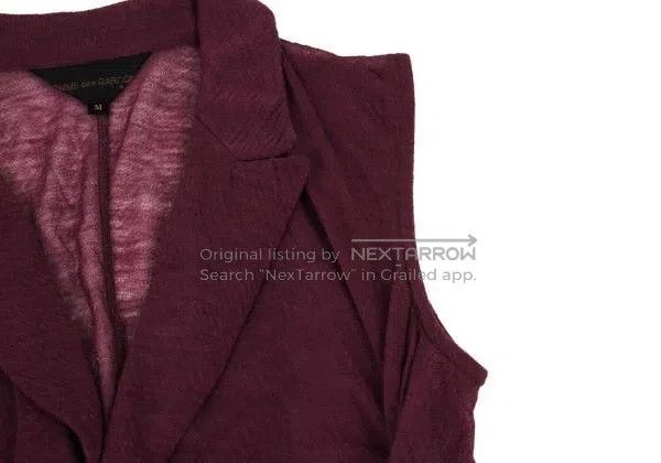 Comme des Garcons Comme Des Garcons Maroon Vintage Deformable Vest Size M / US 6-8 / IT 42-44 - 7 Thumbnail