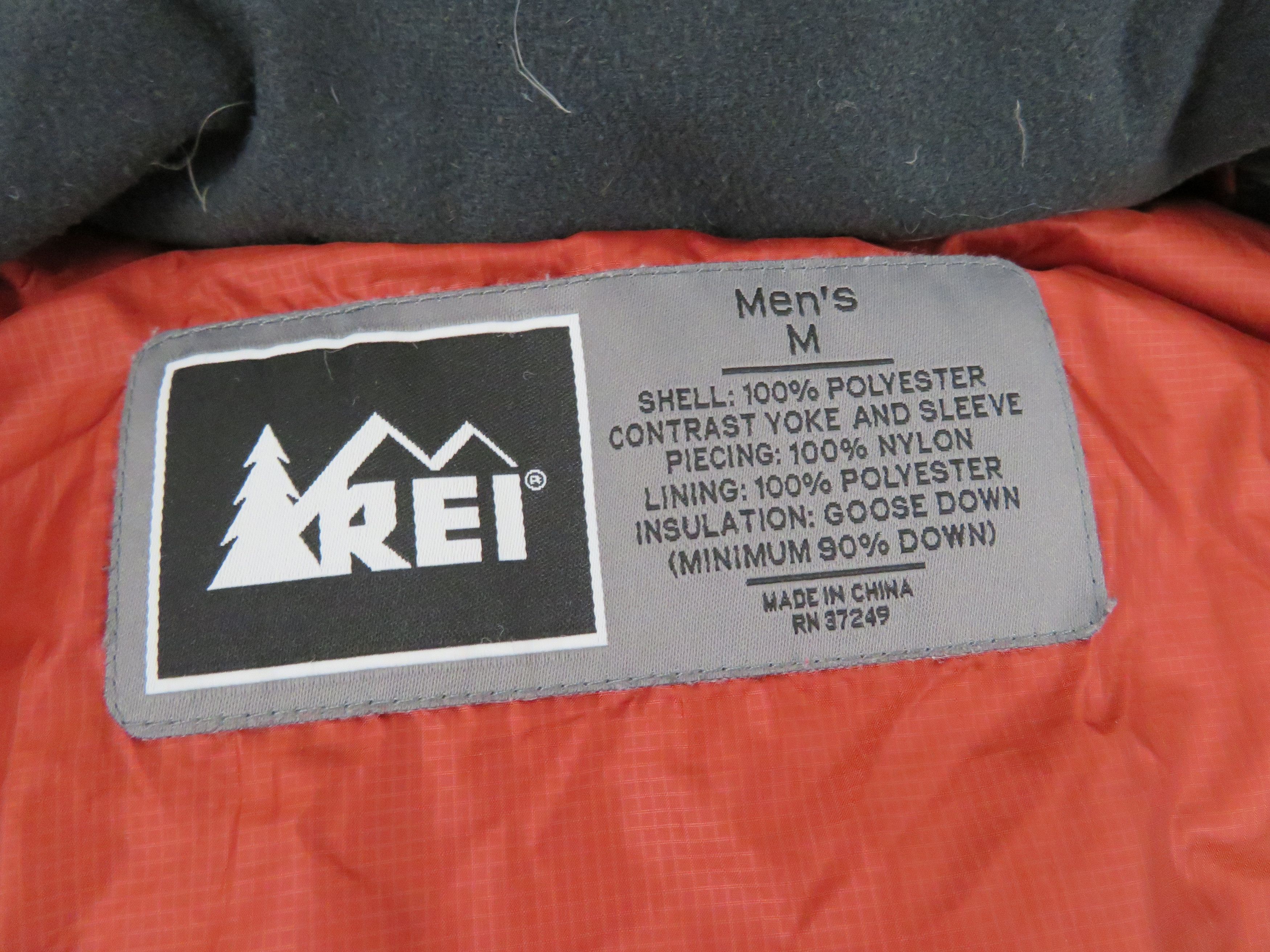 REI Mens 2011 Puffer Baffled Down Parka Jacket Size Medium