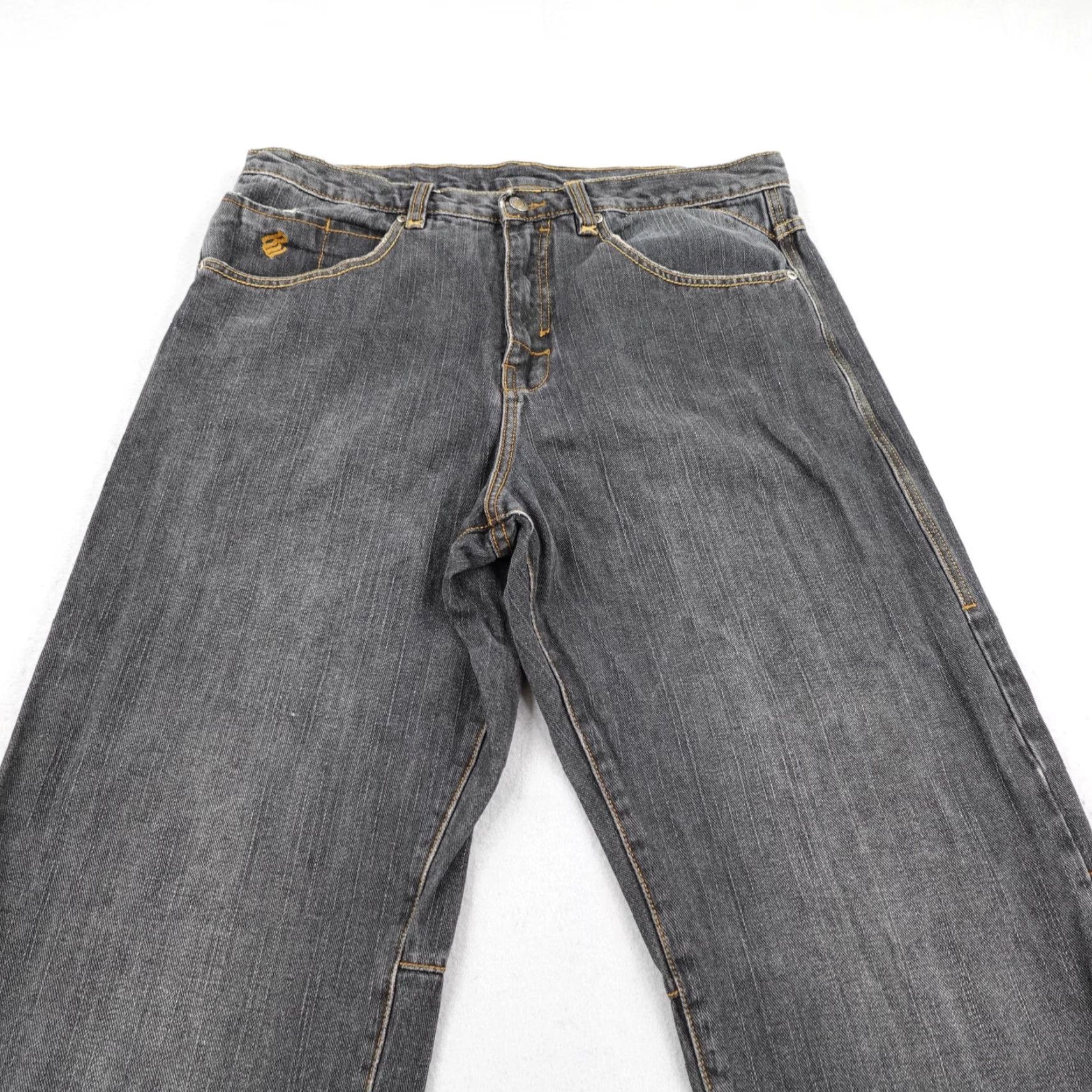 Rocawear VINTAGE Rocawear Jeans 36 Gray Wide-Leg Baggy Distressed Y2K Mens Size US 36 / EU 52 - 2 Thumbnail