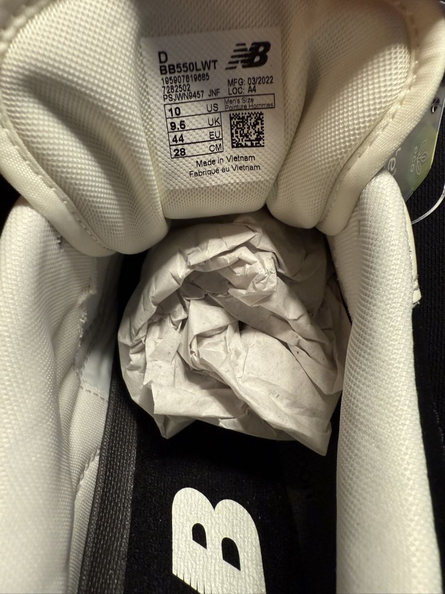 New Balance New Balance 550 “Cream Black” Size US 10 / EU 43 - 6 Thumbnail