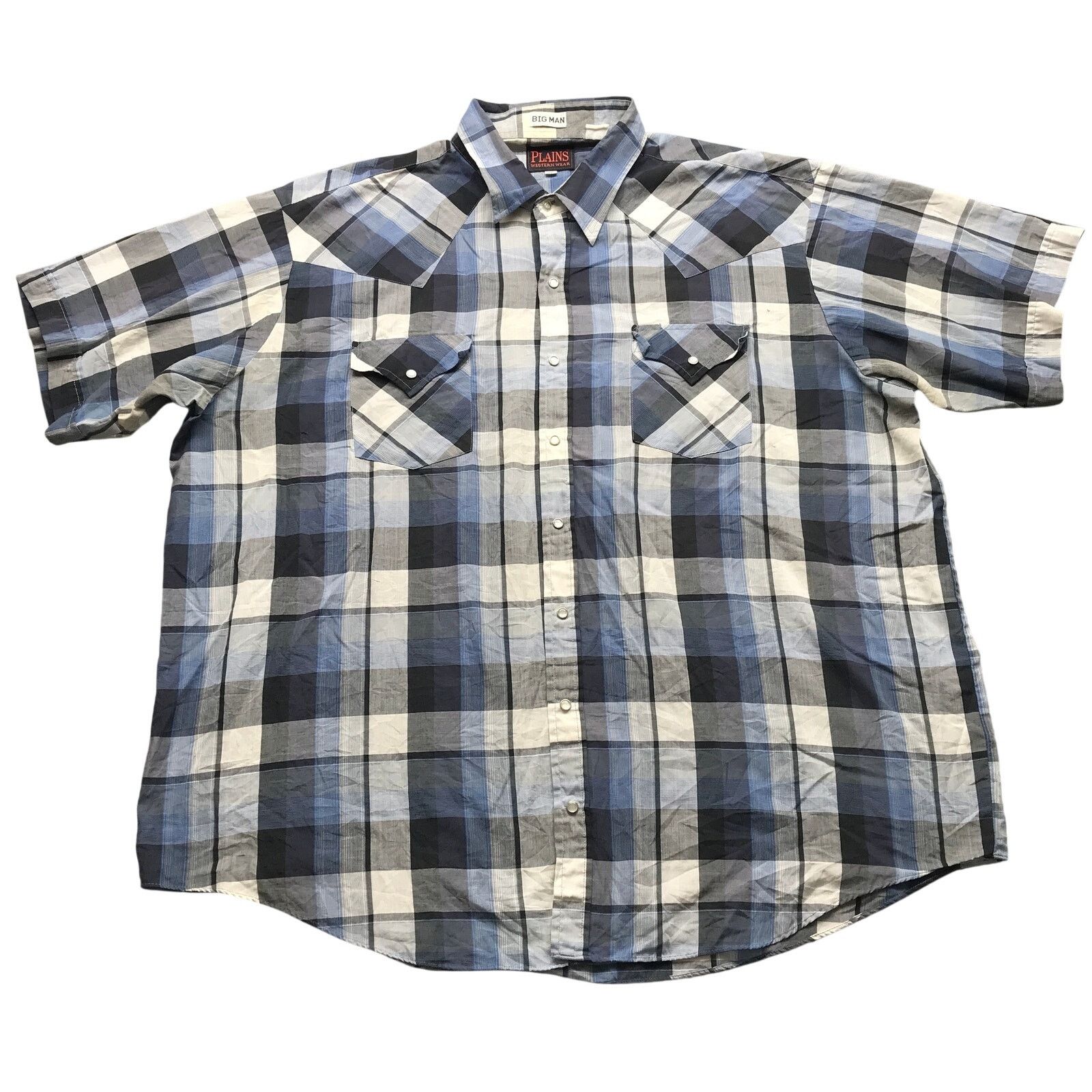 Other VTG Plains Western Wear Big Man Button Up Plaid Shirt 2X Size US XS / EU 42 / 0 - 1 Thumbnail