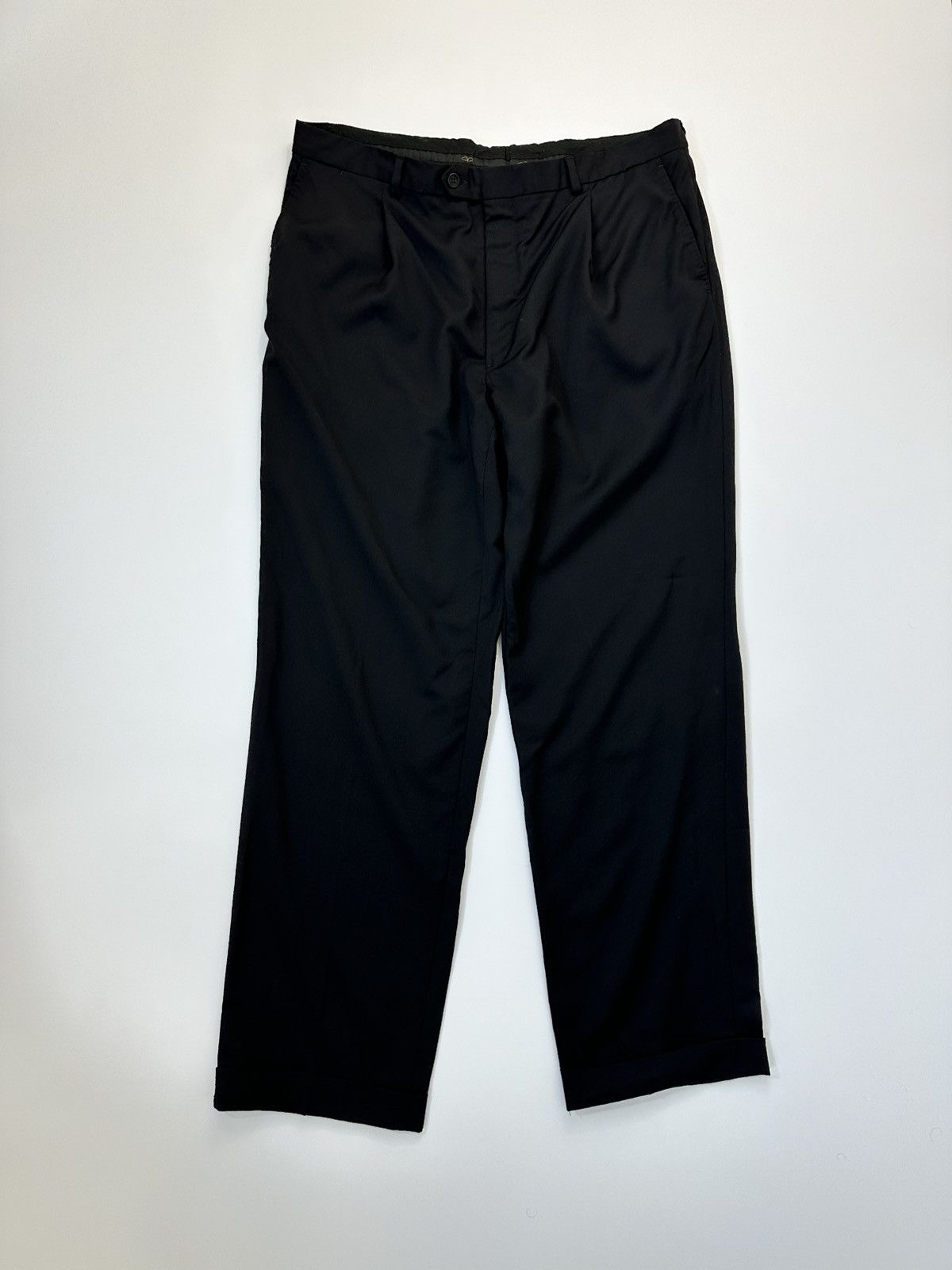 Valentino Vintage Valentino Casual Wool Pants Men's Black Size US 35 - 1 Thumbnail