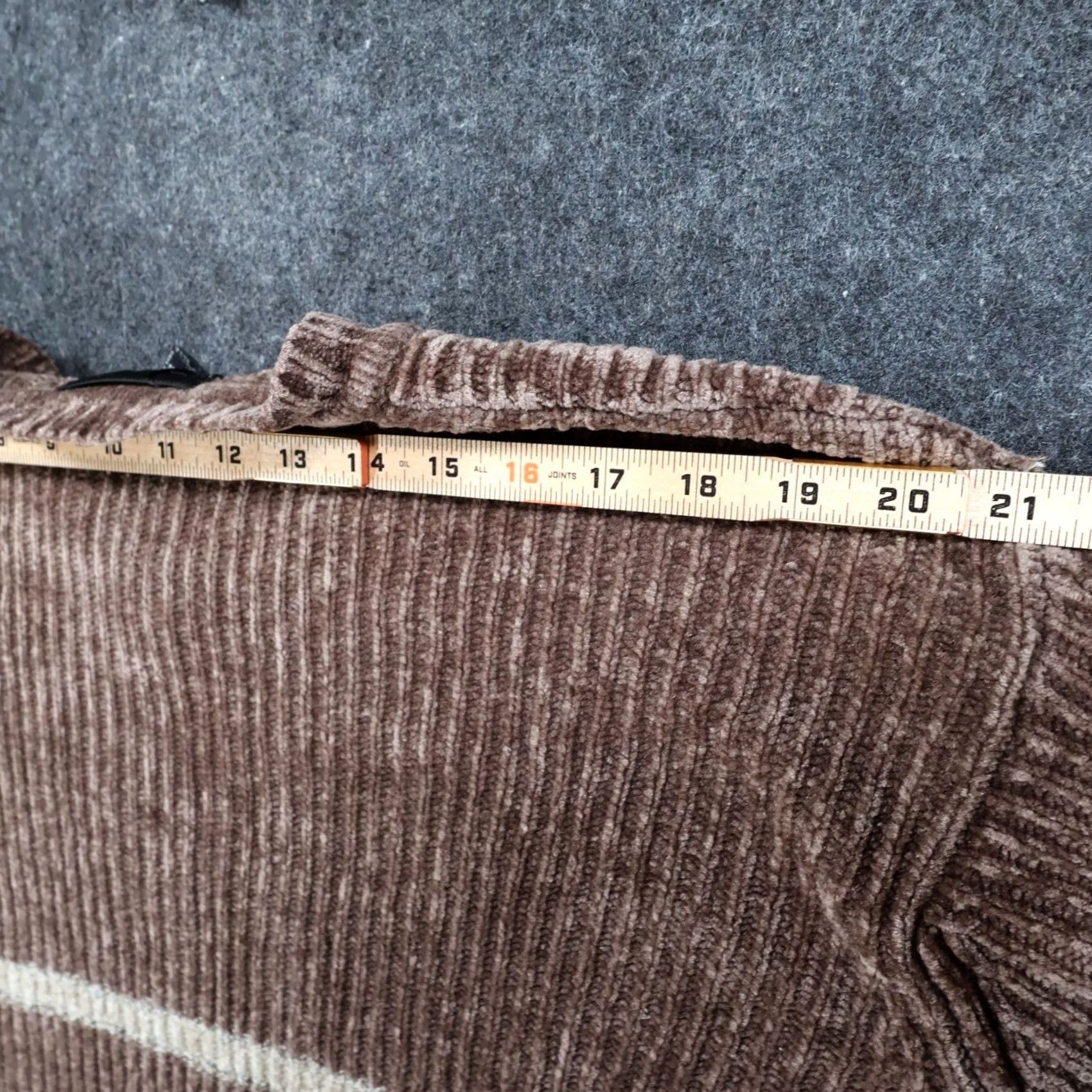 Croft & Barrow Croft & Barrow Sweater Mens XLT Brown Chenille Ribbed V-Neck Striped Size US XL / EU 56 / 4 - 7 Thumbnail