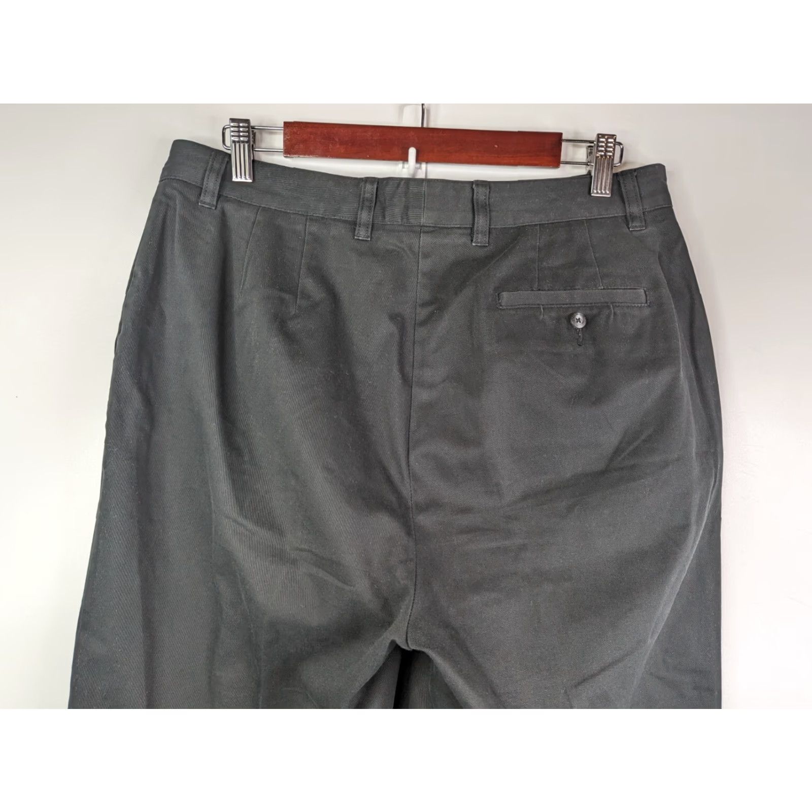 Eddie Bauer Eddie Bauer Flat Front Twill Pants Black Cotton Women's 14 Flat Front Khakis Chinos 30 1/4" Inseam Size 36" / US 14 / IT 50 - 5 Thumbnail