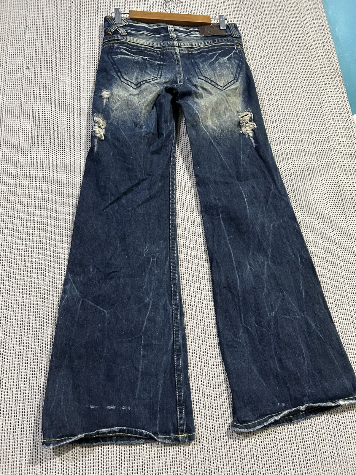If Six Was Nine Gothic punk D.I.A denim extra bootcut distressed pattern Size US 31 - 12 Thumbnail