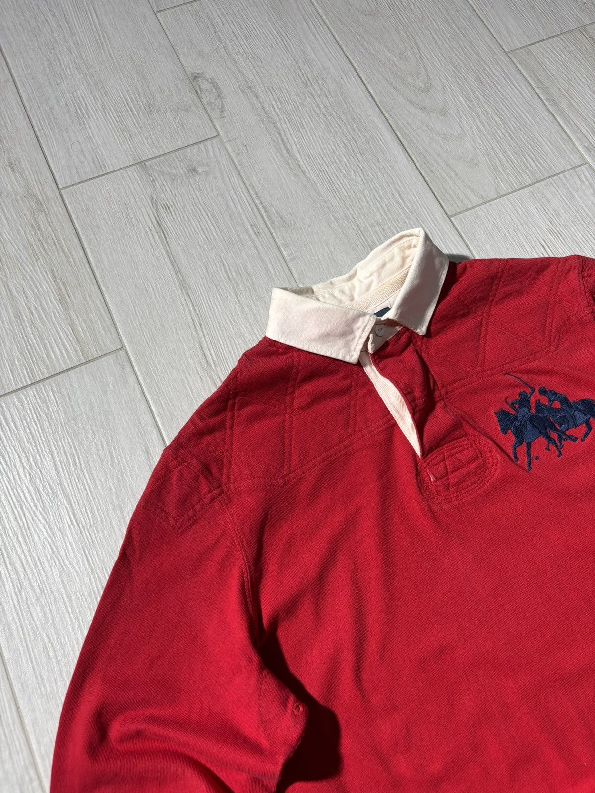 Polo Ralph Lauren VTG Polo Ralph Lauren Rugby Long Sleeve Big Pony Retro L-XL Size US XL / EU 56 / 4 - 3 Thumbnail